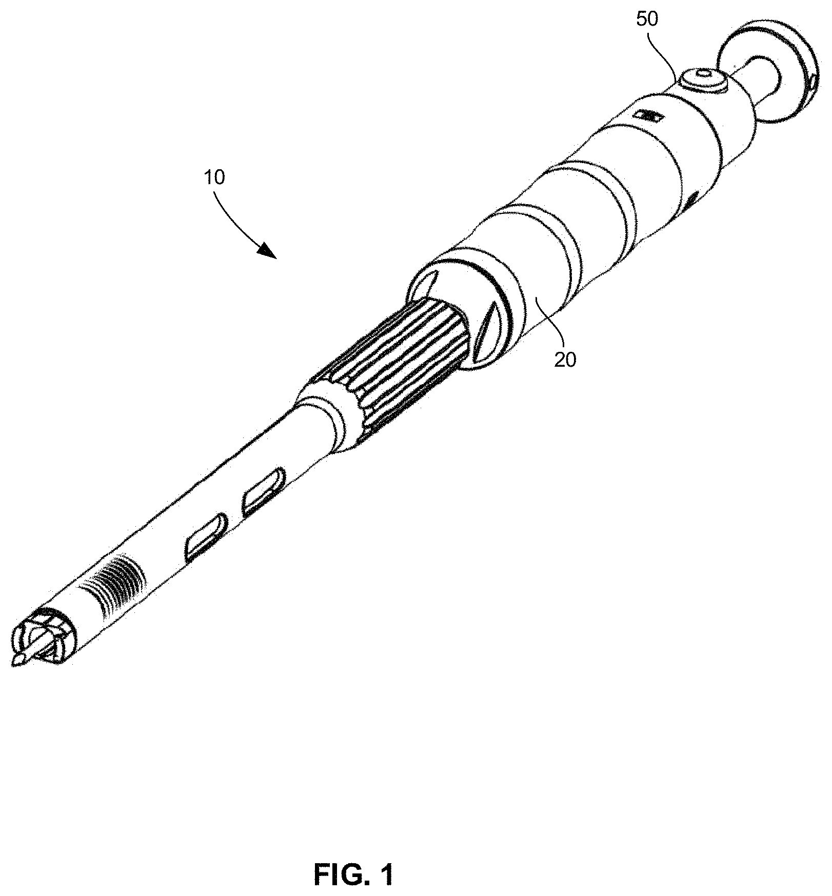 Patent US11793558 — All in one plate holder and spring loaded awl — Figure 1