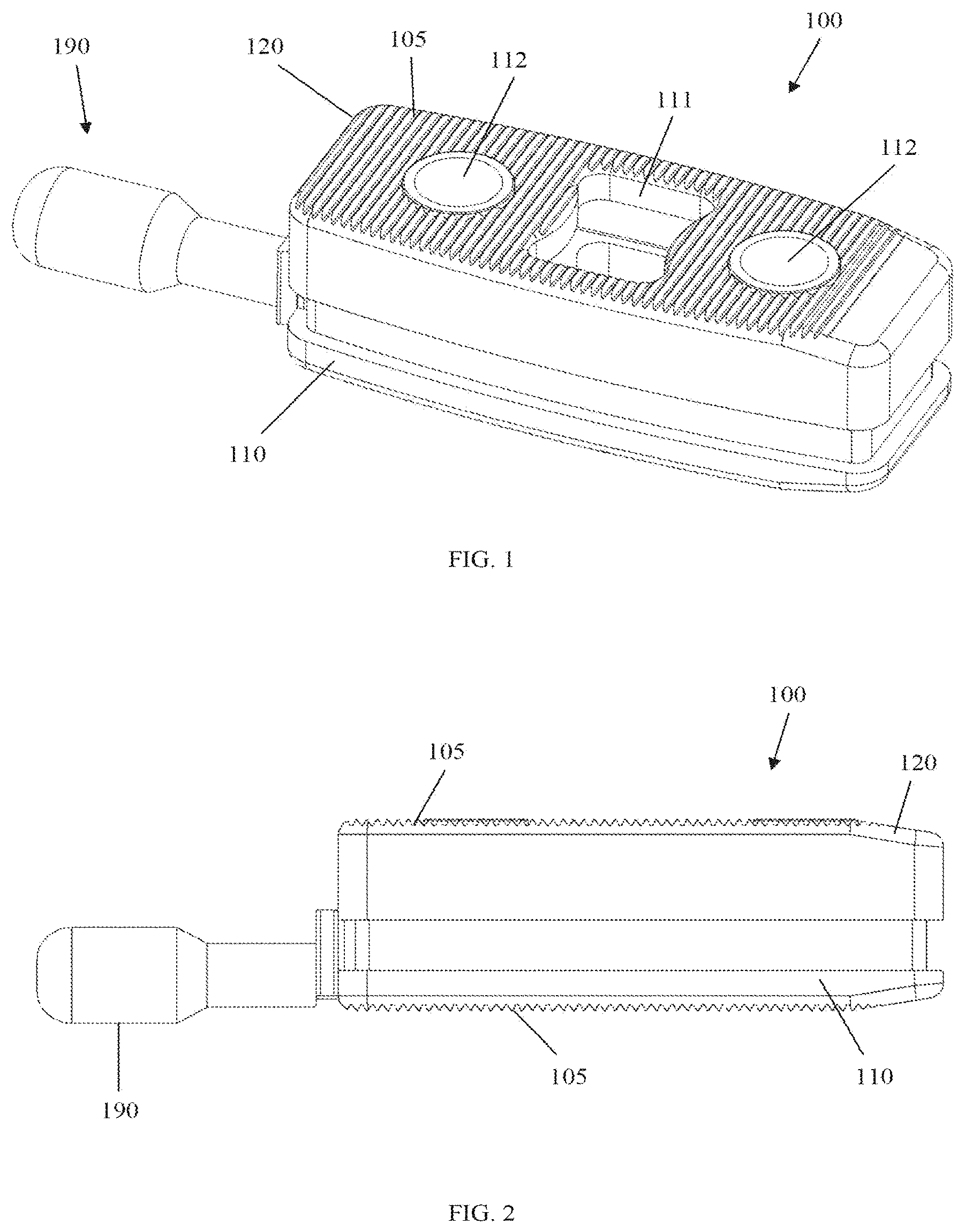 Patent US11793653 — Multiple spindle adjustable interbody fusion devices and methods of use — Figure 1