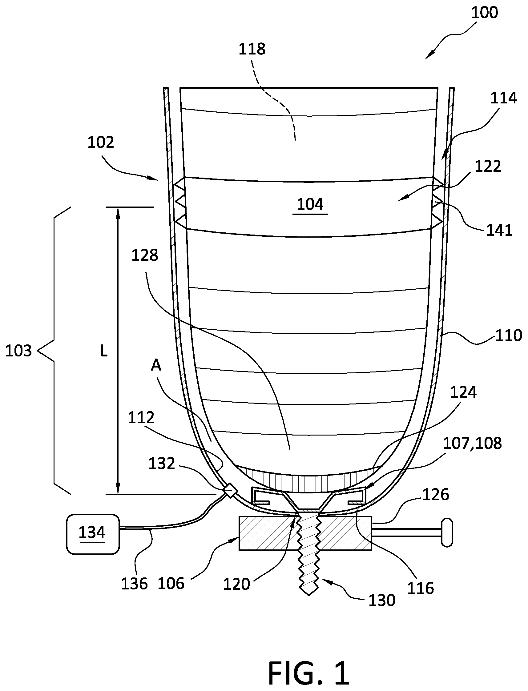 Patent US11793657 — Prosthetic socket system — Figure 1