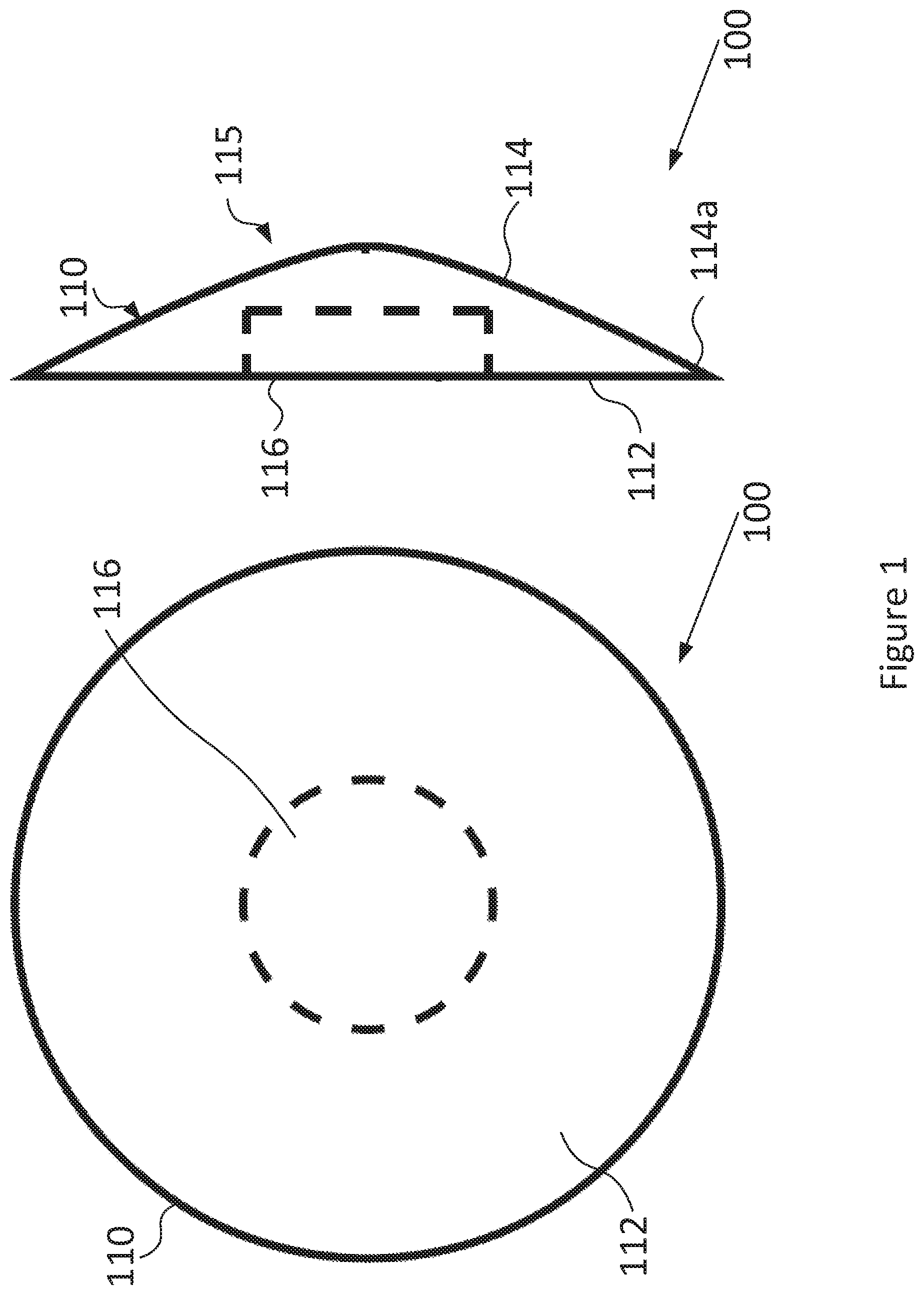 Patent US11793663 Figure 1 – Dressing for concealing a structure on a human body