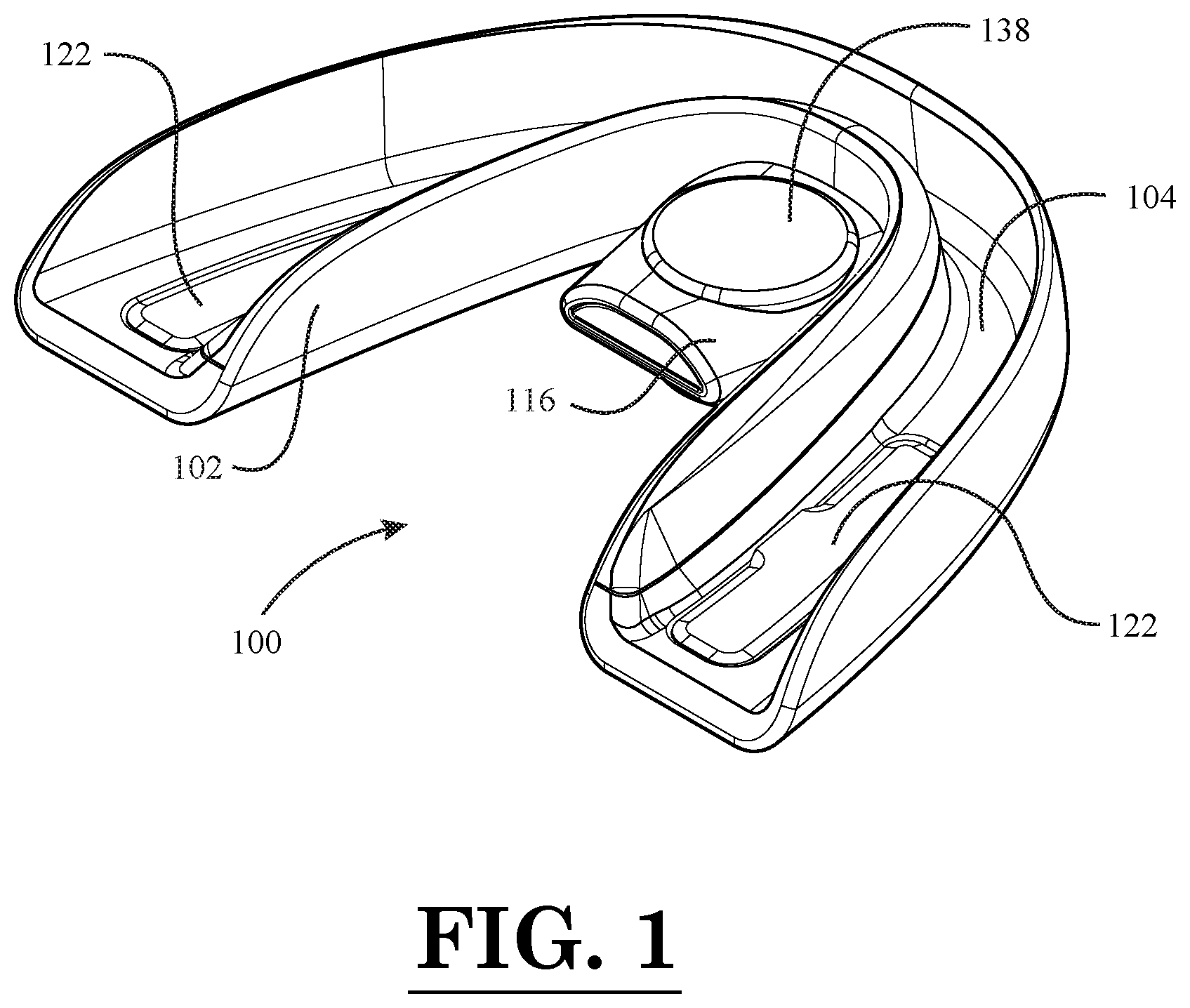 Patent US11793664 — Bruxism mouth guard device — Figure 1