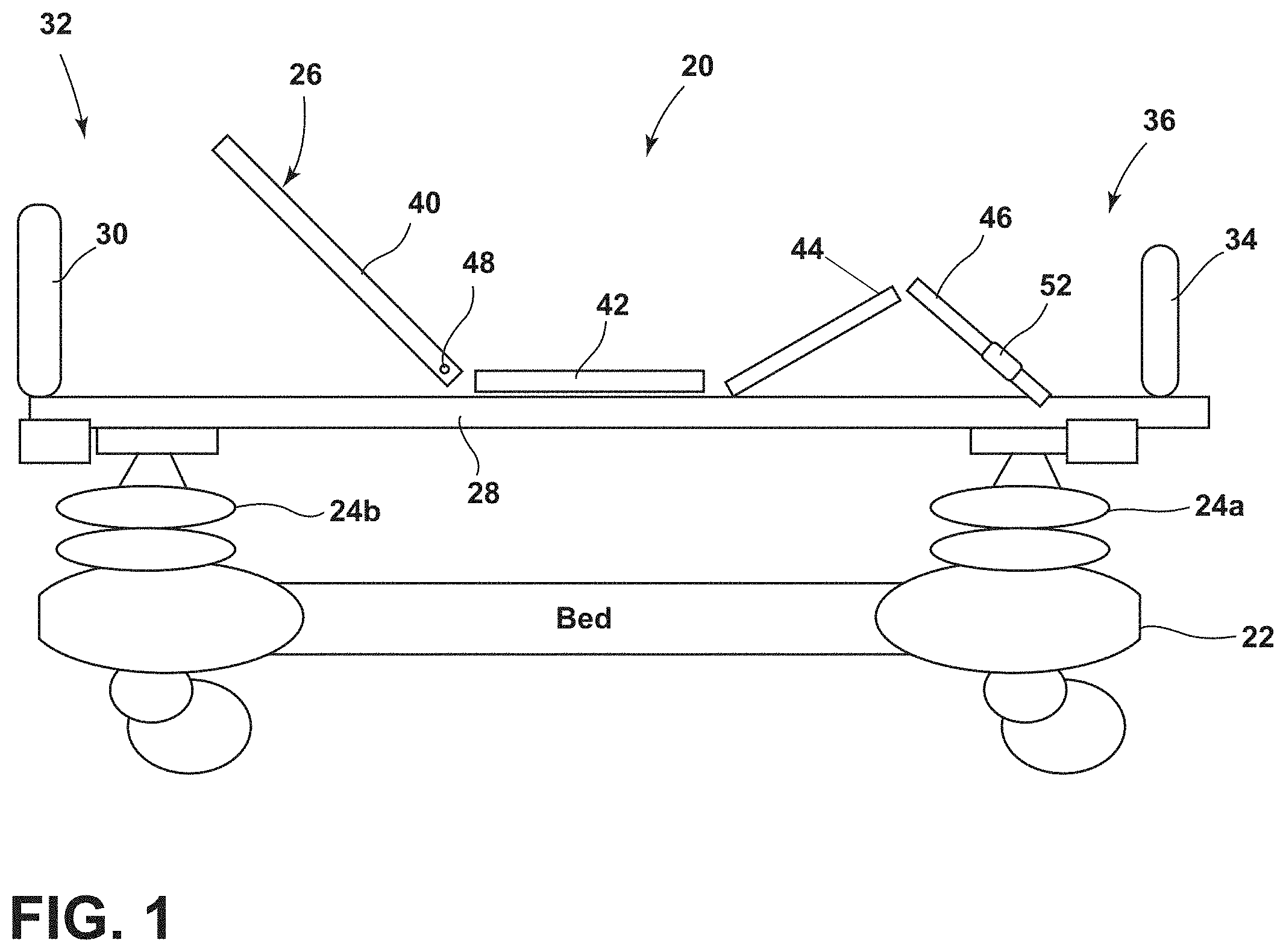 Patent US11793699 — Patient support with energy transfer — Figure 1