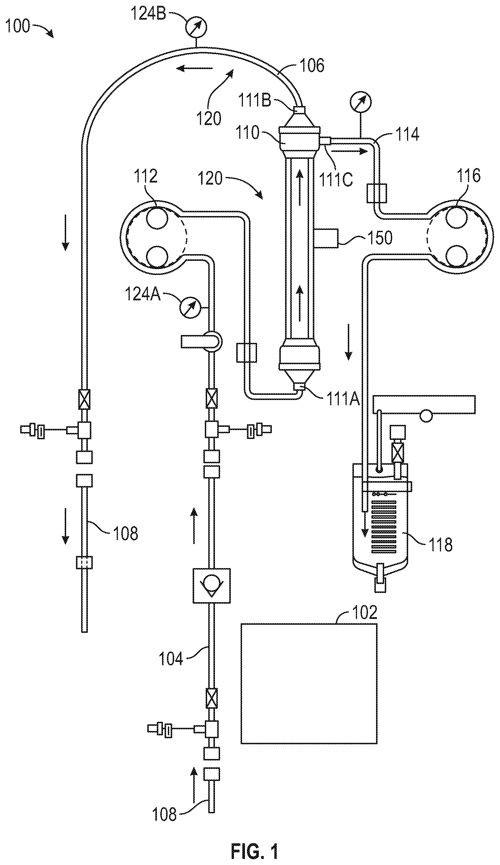 Patent US11793709 — Venous blood flow stimulator for extracorporeal therapy — Figure 1