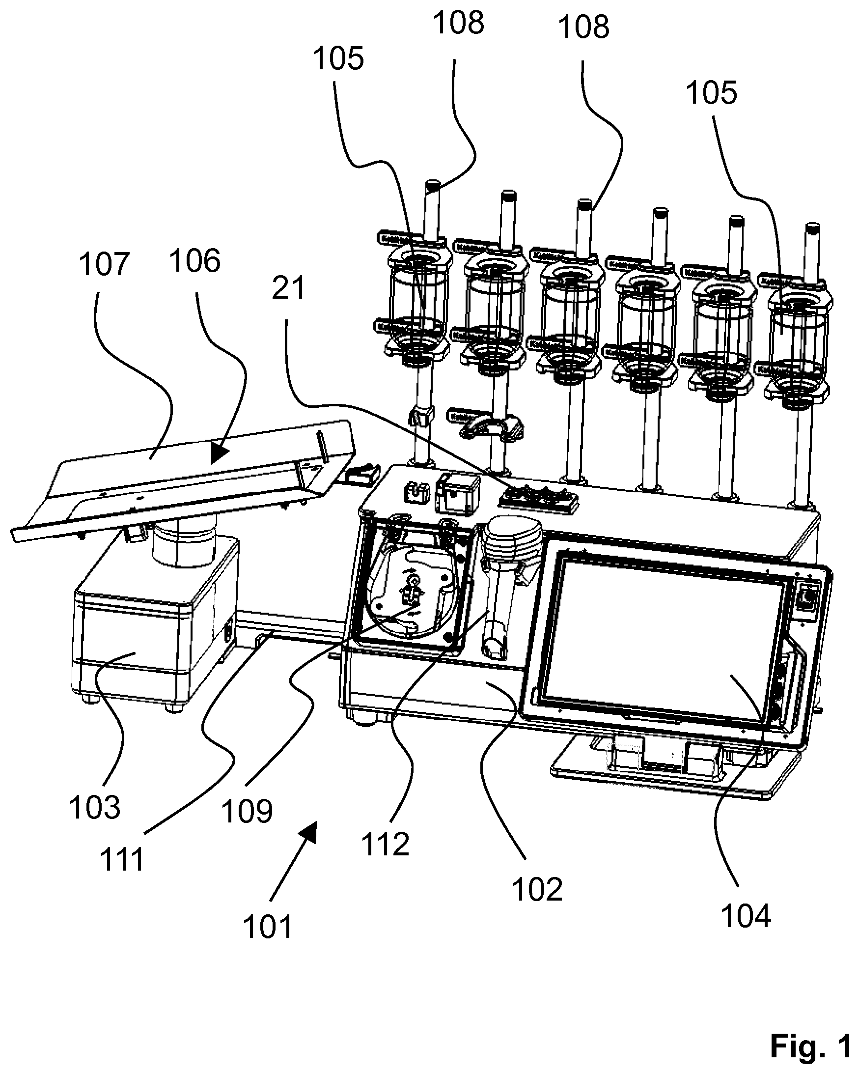 Patent US11793722 Figure 1 – Valve unit for a system for producing a medical preparation