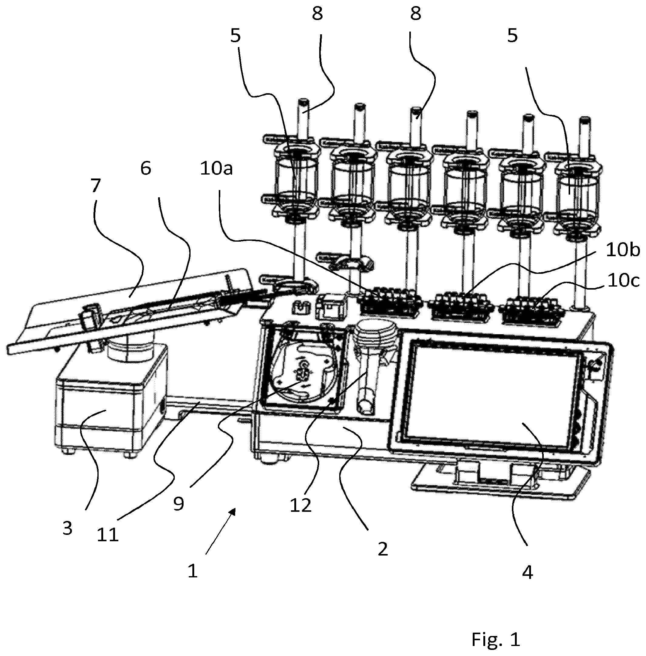 Patent US11793723 — Installation for producing a medical preparation — Figure 1