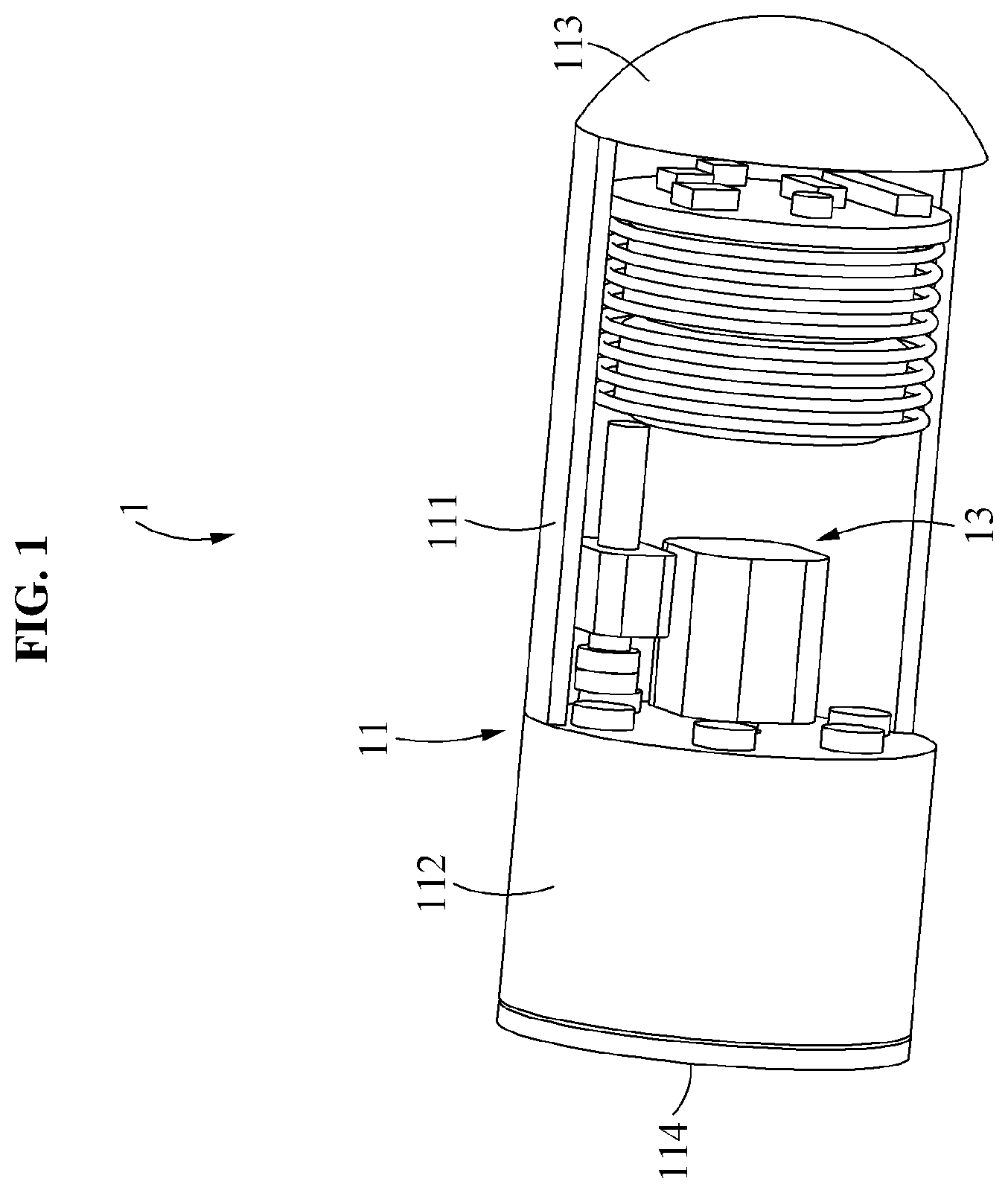 Patent US11793931 — Device for conveying biological material — Figure 1