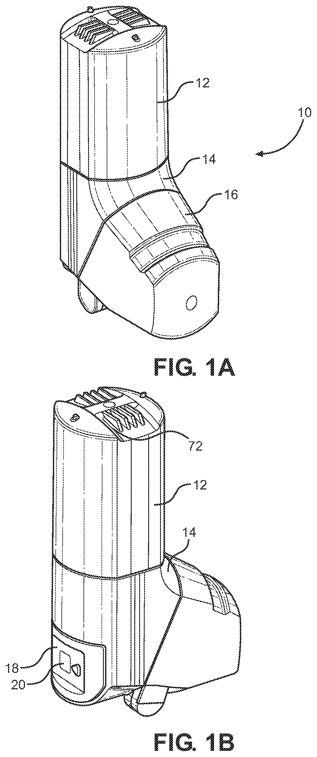 Patent US11793953 — Inhalers and related methods — Figure 1