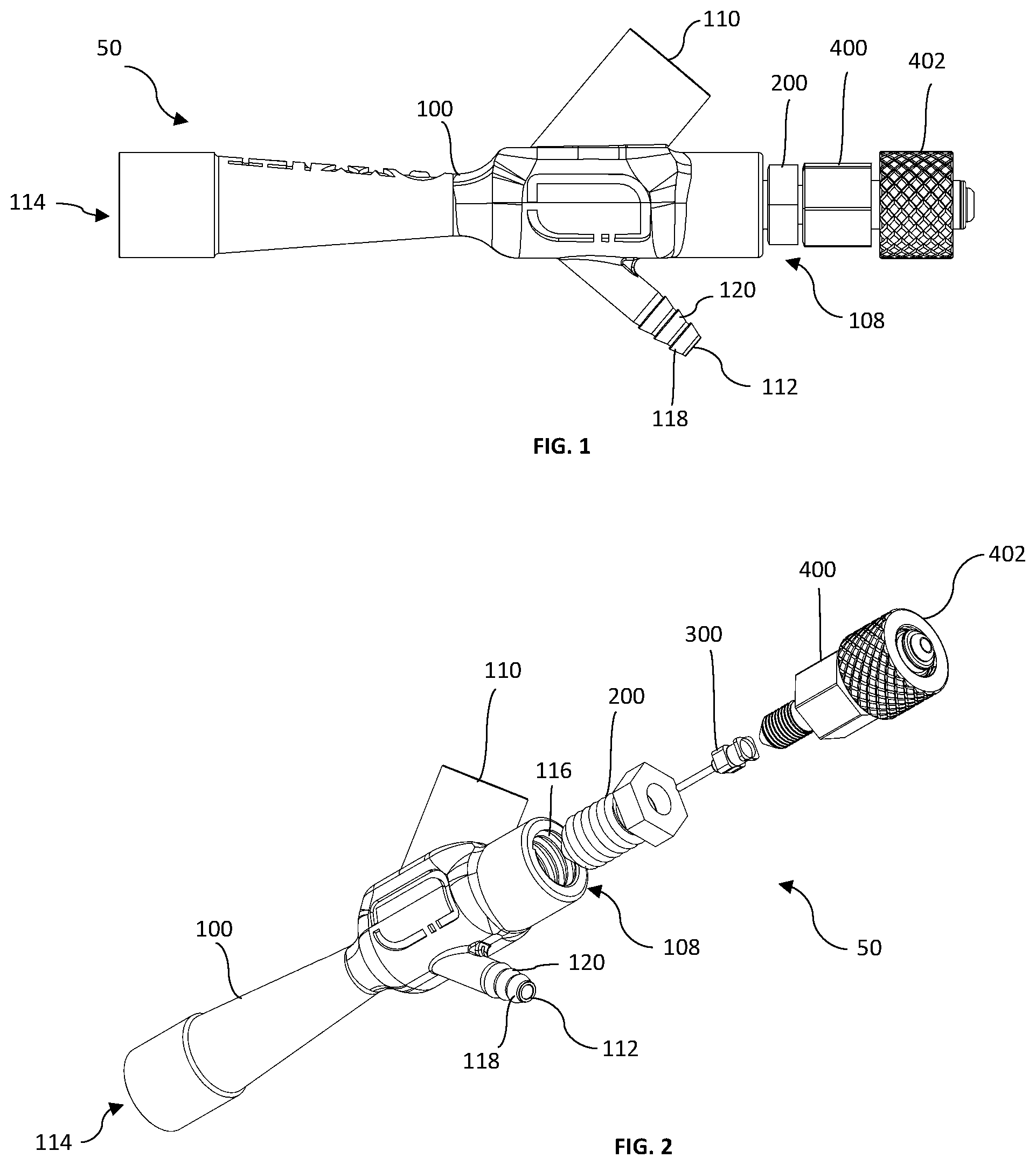 Patent US11793958 — Needle based precision venturi flow-generator for positive pressure ventilation — Figure 1