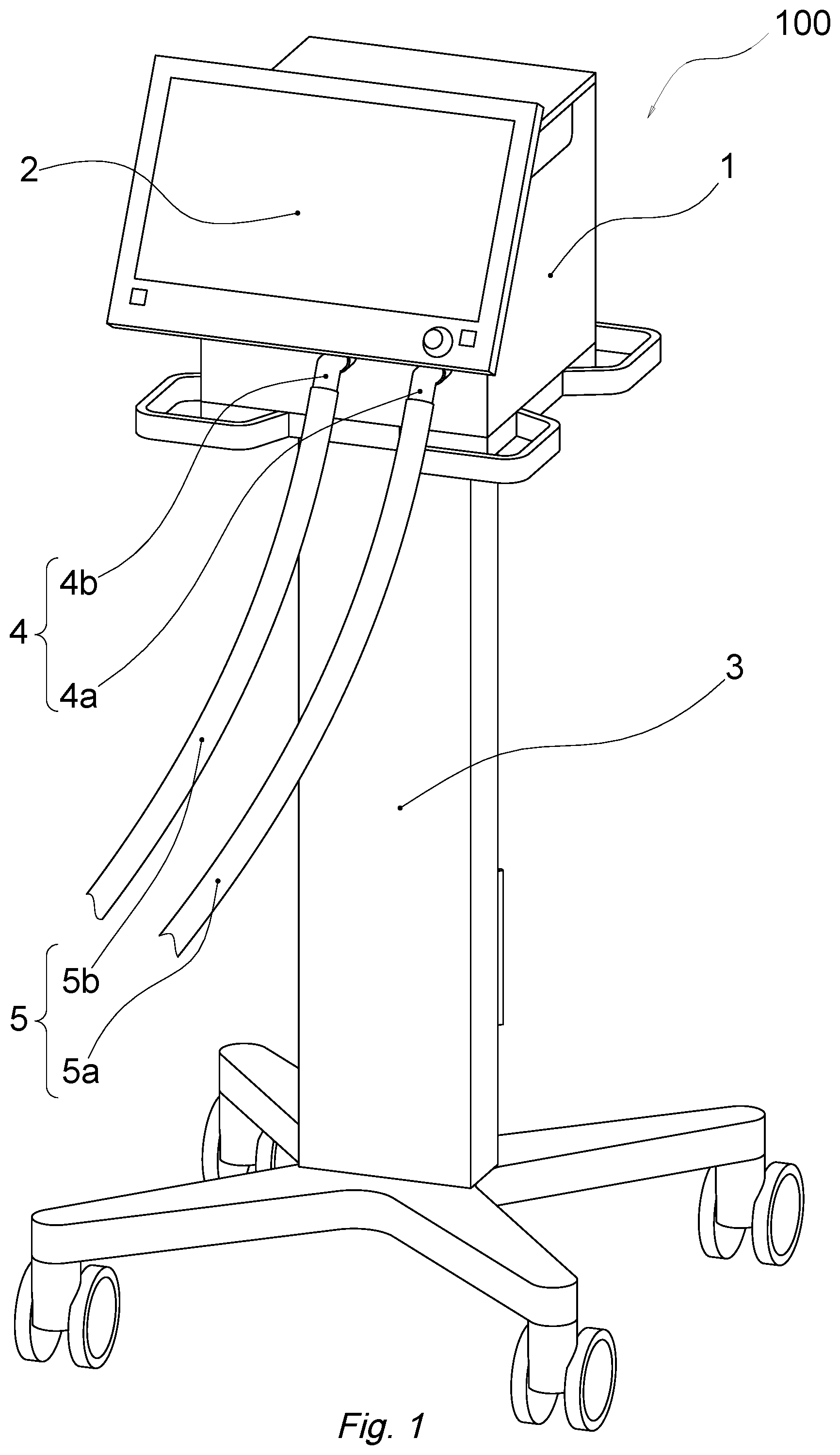 Patent US11793959 — Ventilator with adjustable user interface — Figure 1