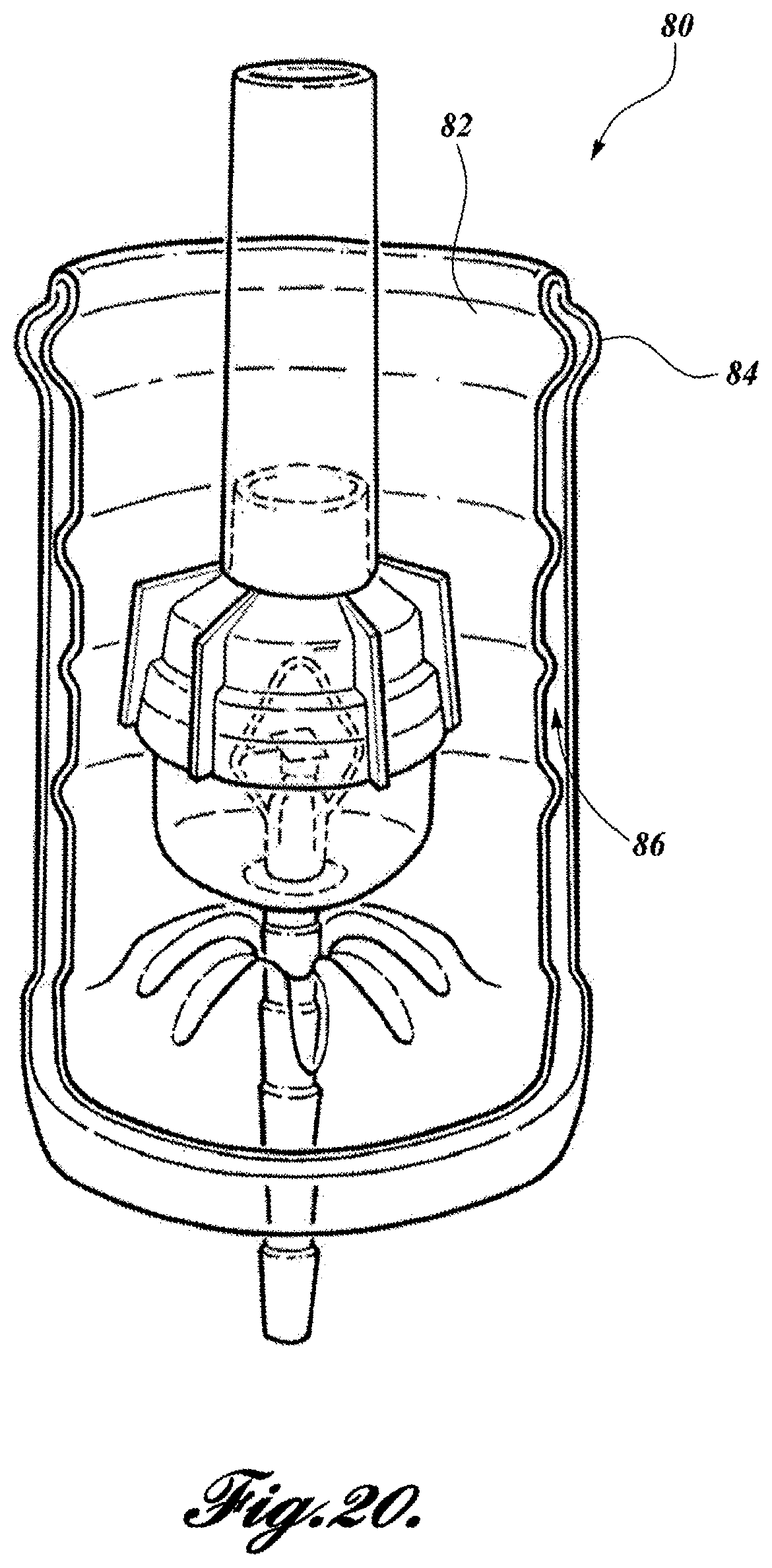 Patent US11793967 Figure 20 – Thermal material nebulizing system with animal mask