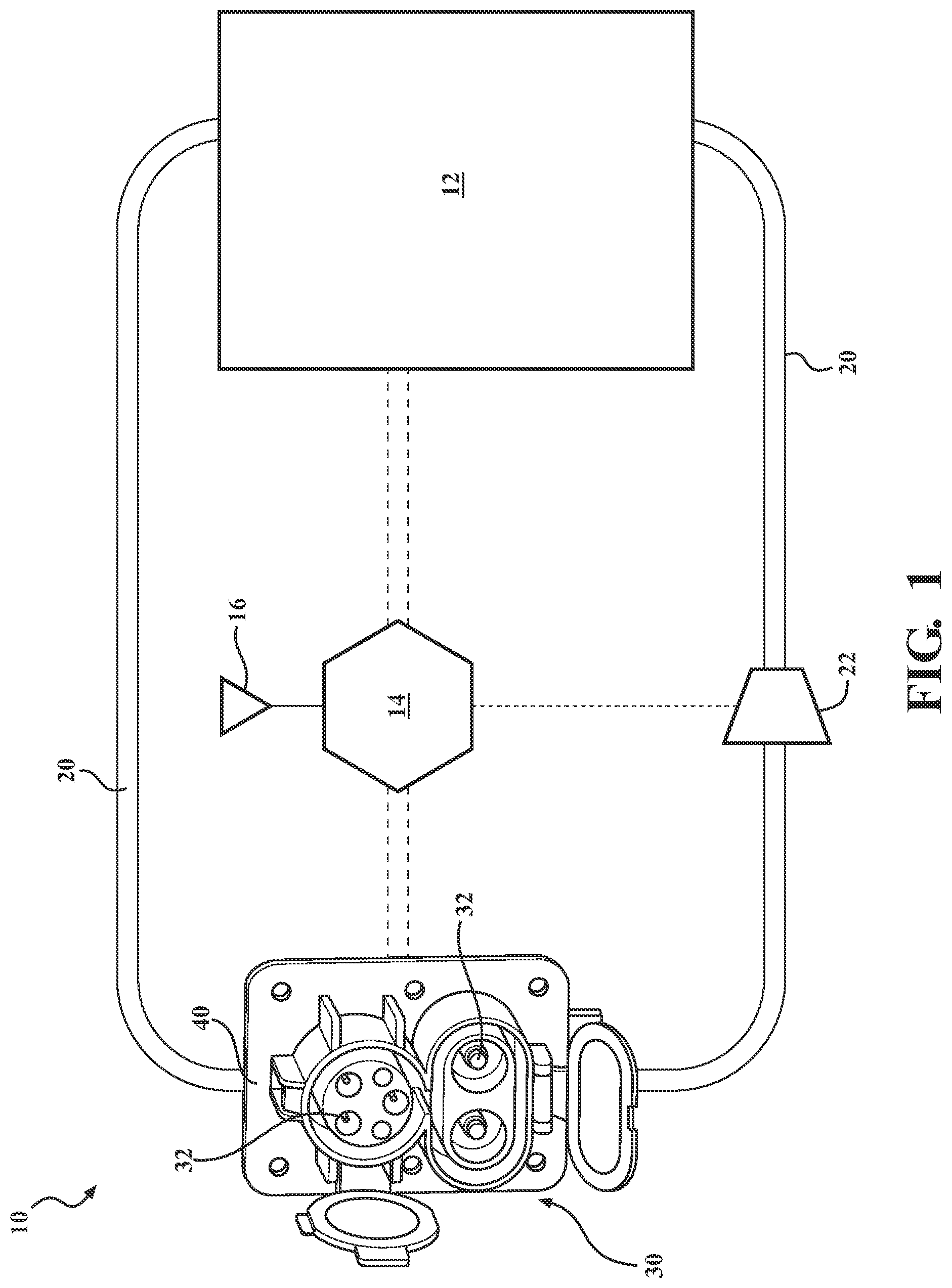 Patent US11799307 — Methods and mechanisms for monitoring charging port functionality — Figure 1