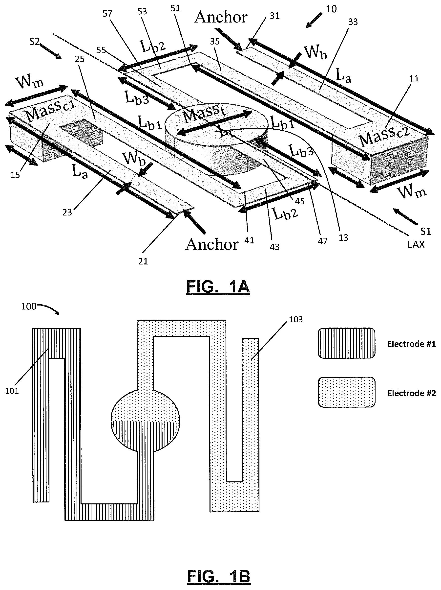 Patent US11799398 — Wideband piezoelectric vibratory MEMS harvester — Figure 1