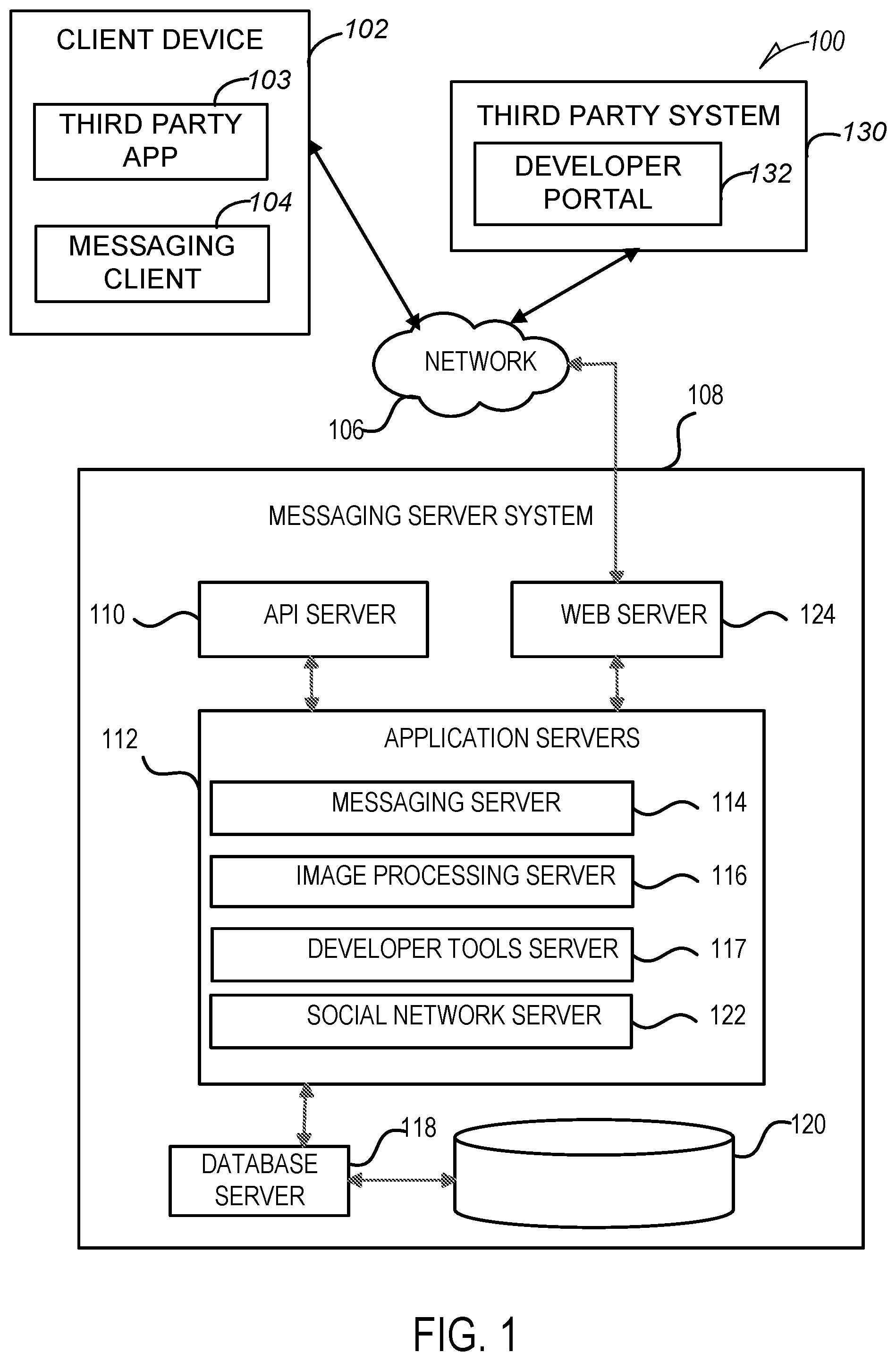 Patent US11805084 Figure 1 – Bidirectional bridge for web view