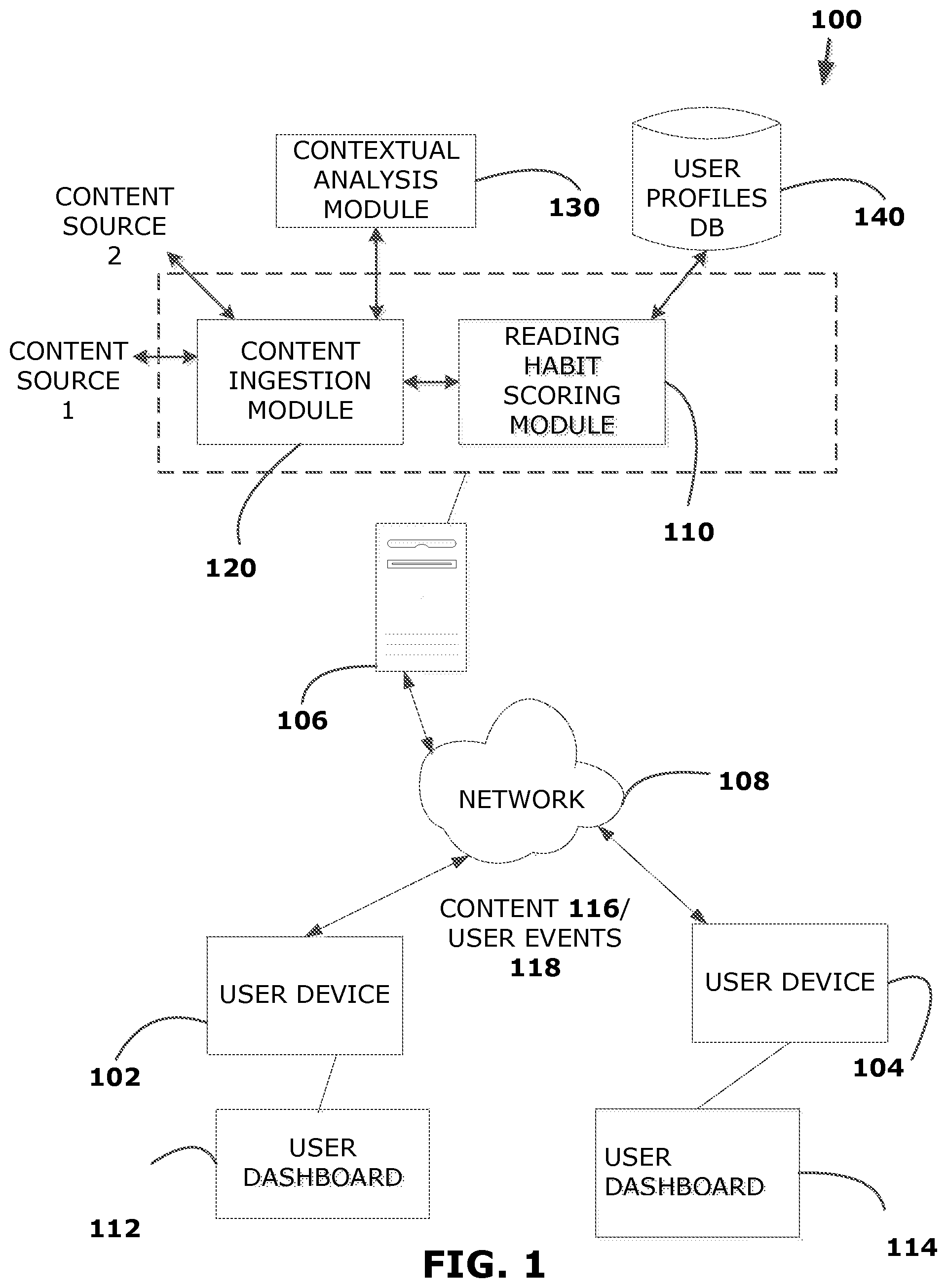 Patent US11805165 — Computerized system and method for an interactive online learning experience — Figure 1