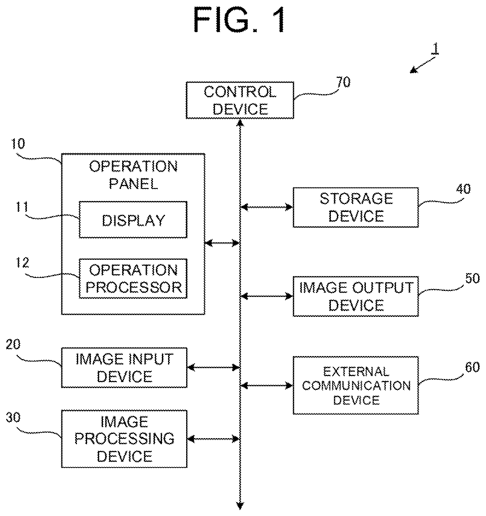 Patent US11805216 — Image processing device and image processing method capable of reading document selectively attached with a tag — Figure 1