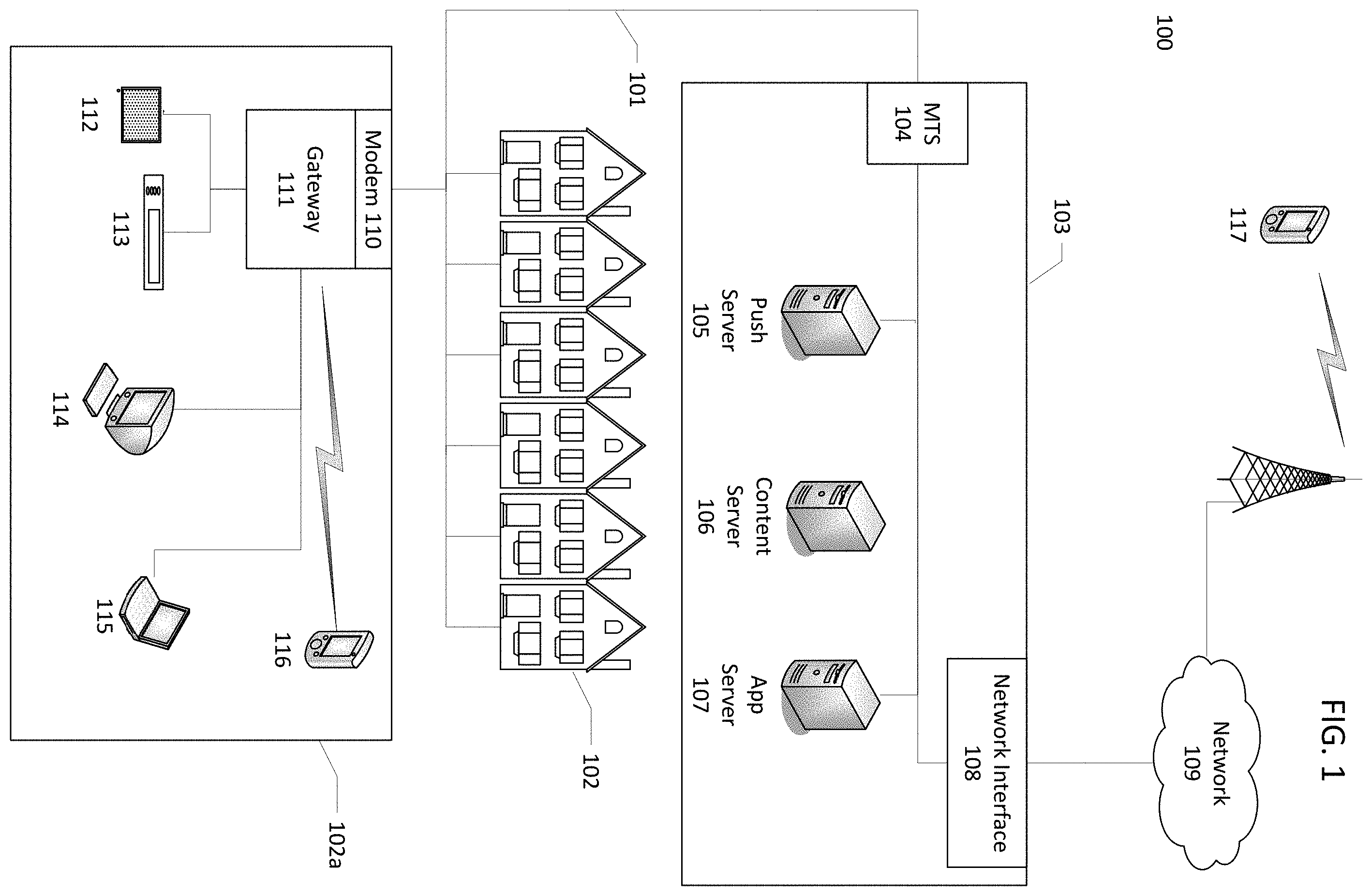 Patent US11805301 — Secondary media insertion systems, methods, and apparatuses — Figure 1