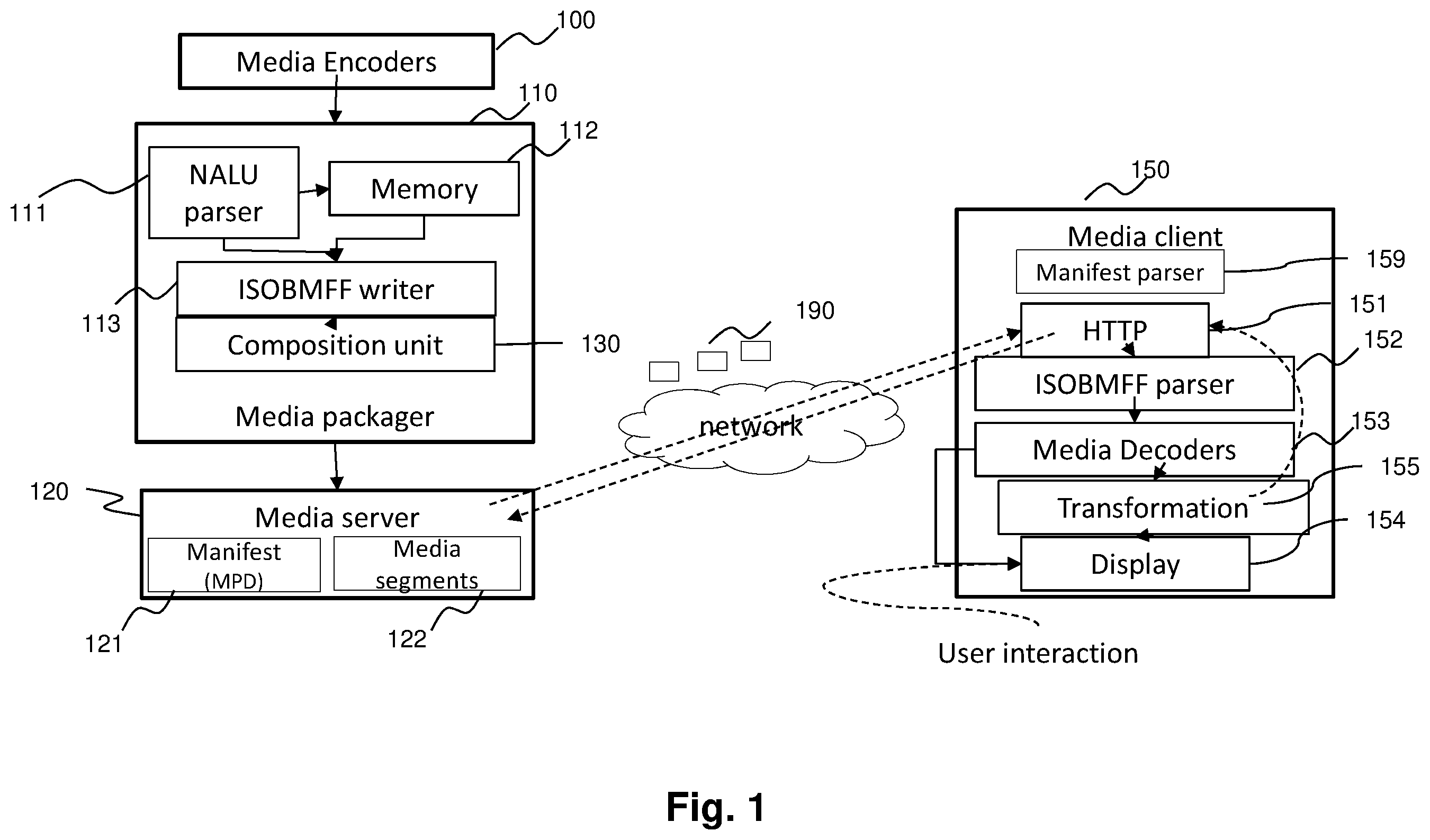 Patent US11805304 — Method, device, and computer program for generating timed media data — Figure 1