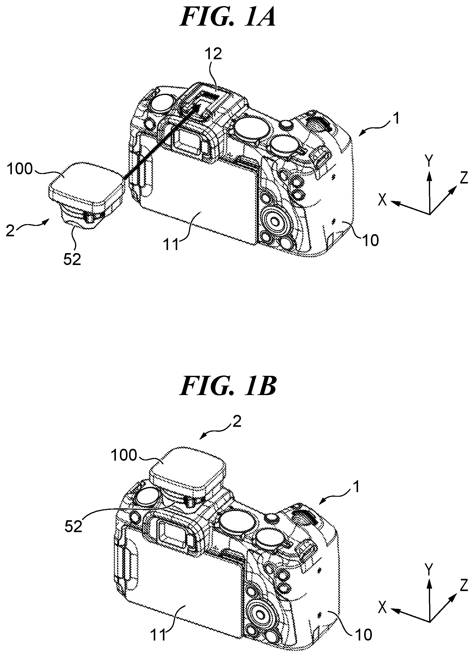 Patent US11805307 Figure 1 – Electronic apparatus capable of wirelessly communicating with external device mounted thereon, and external device