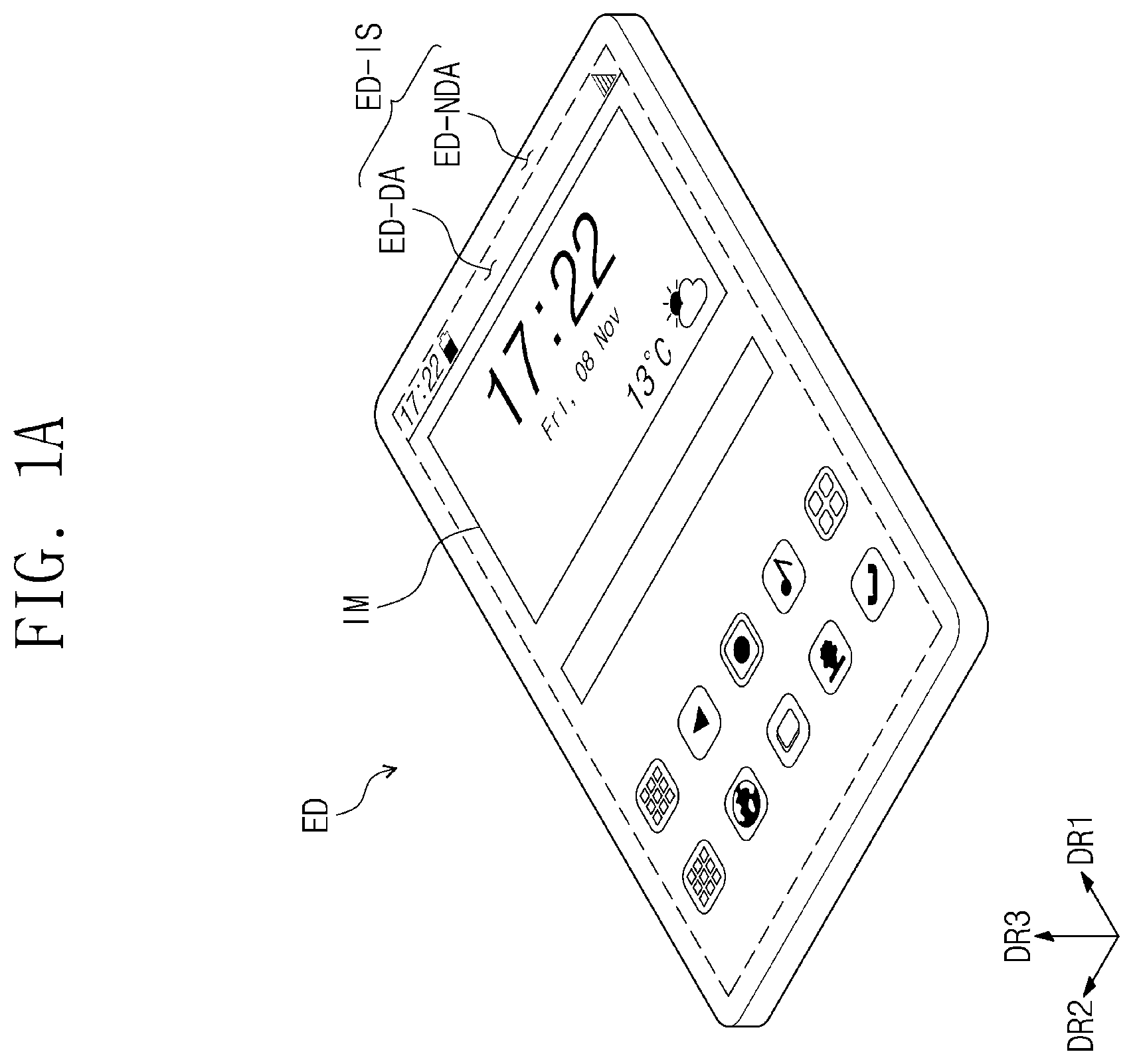 Patent US11805685 — Electronic device including conductive adhesive layer — Figure 1
