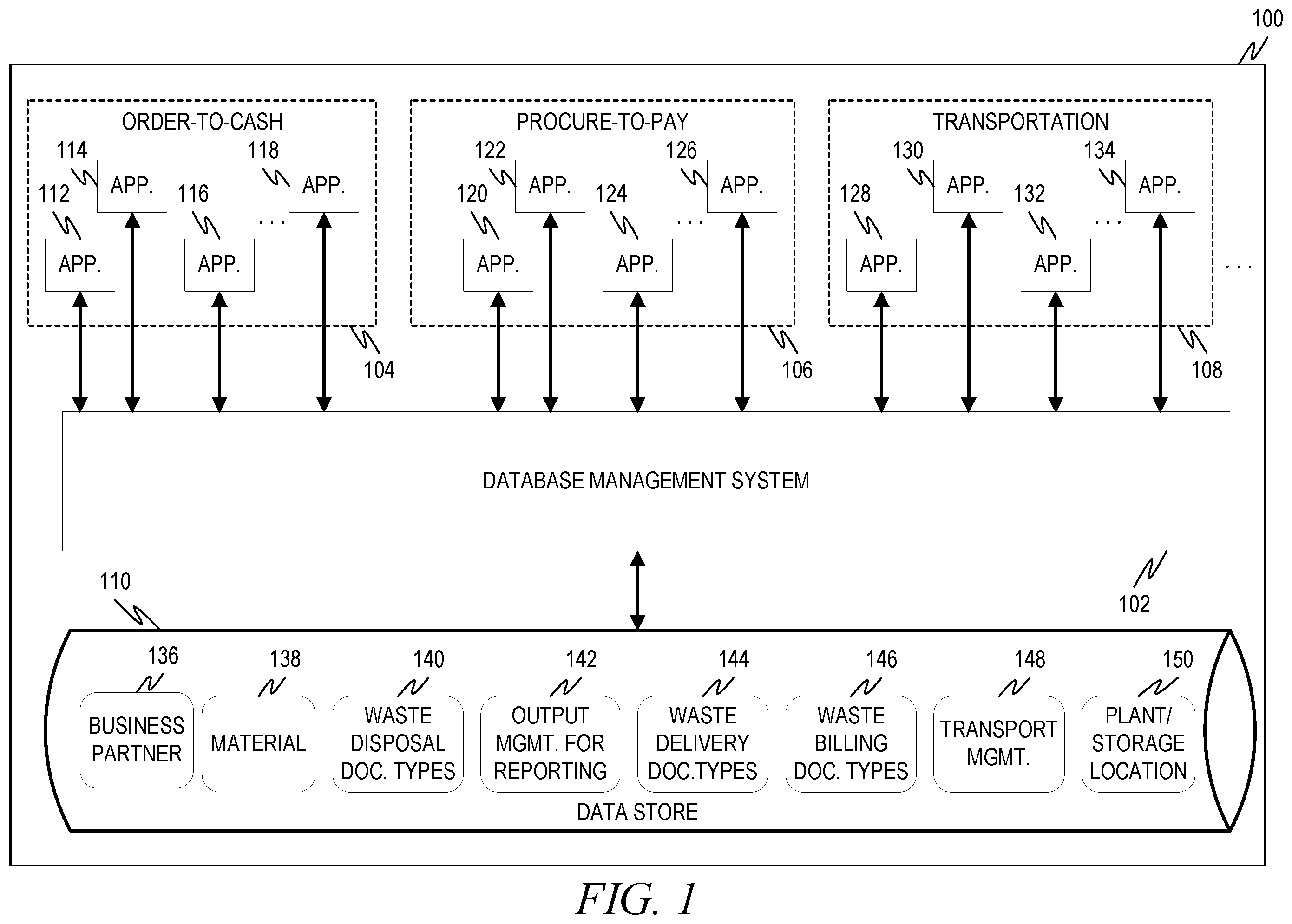 Patent US11810035 — Systems and methods for expanding database capabilities — Figure 1