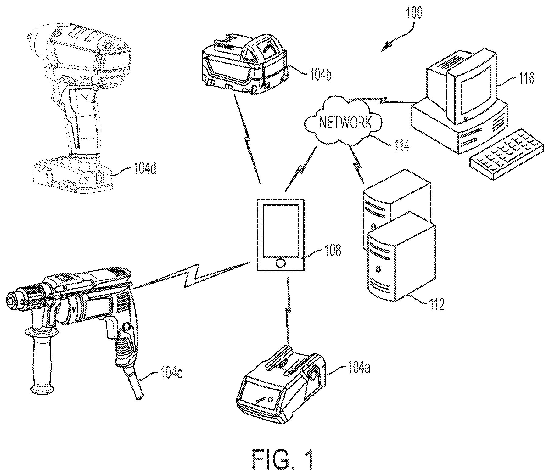 Patent US11810063 — Power tool communication system — Figure 1