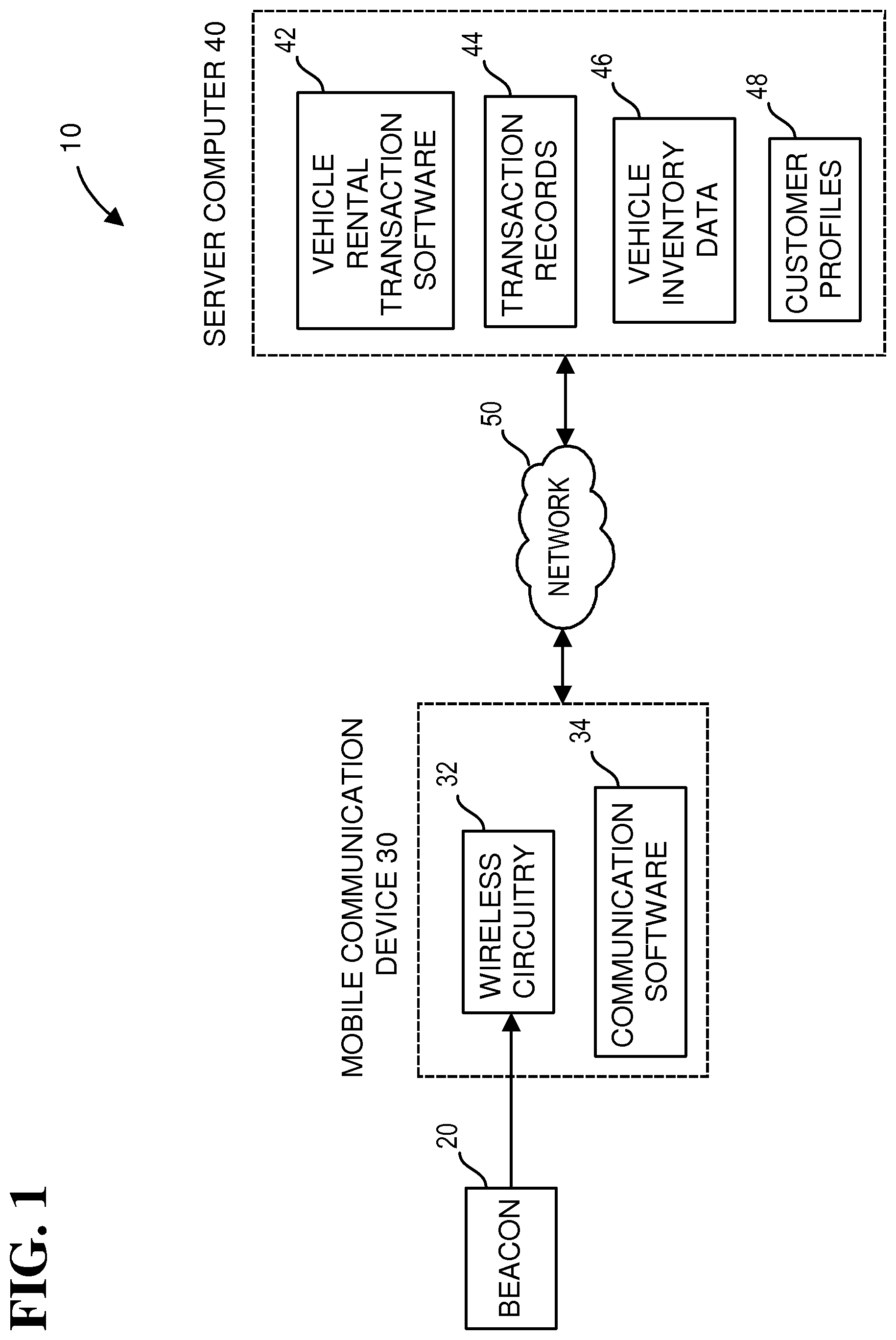 Patent US11810182 — Techniques for completing pre-arranged transactions — Figure 1