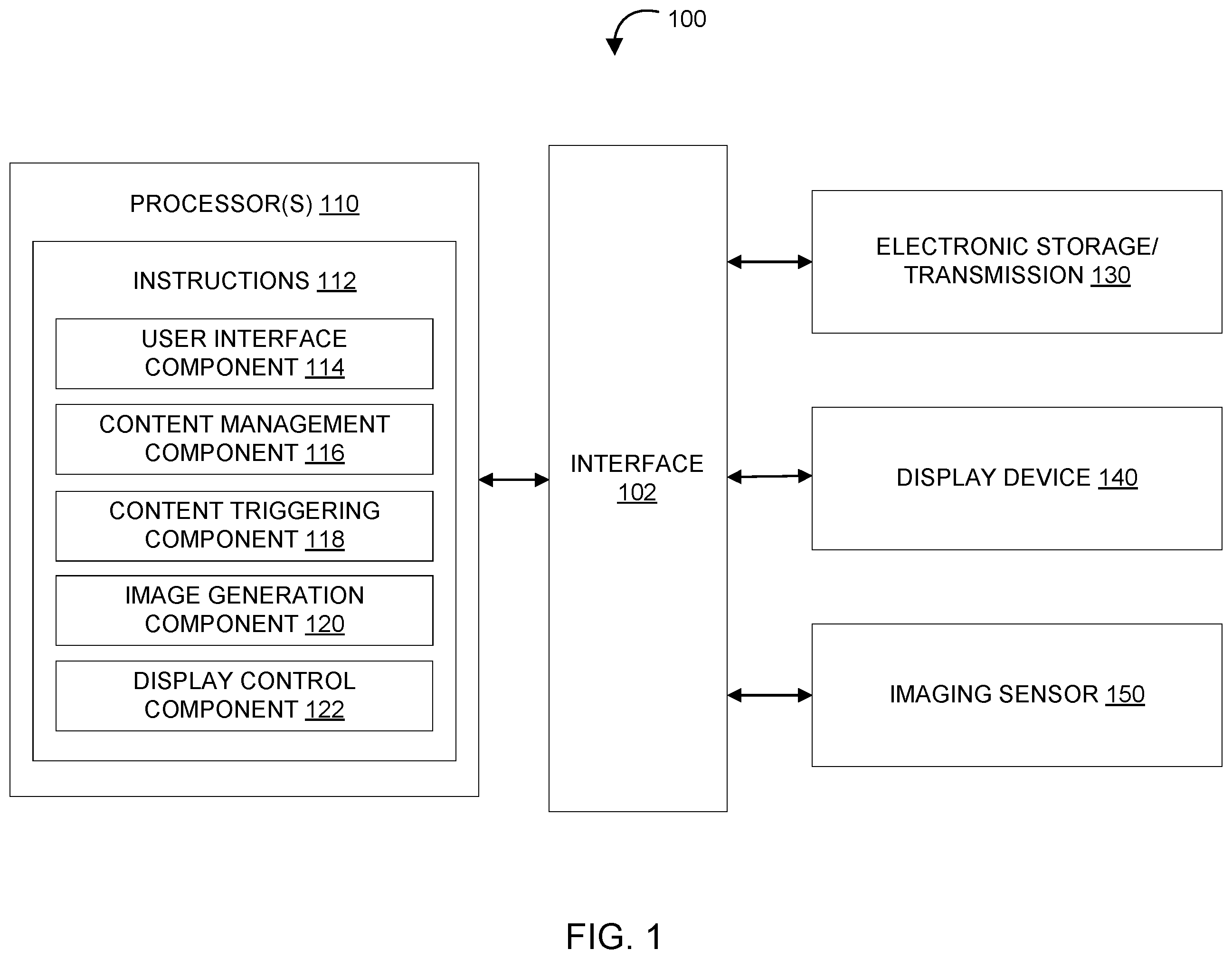 Patent US11810226 — Systems and methods for utilizing a living entity as a marker for augmented reality content — Figure 1