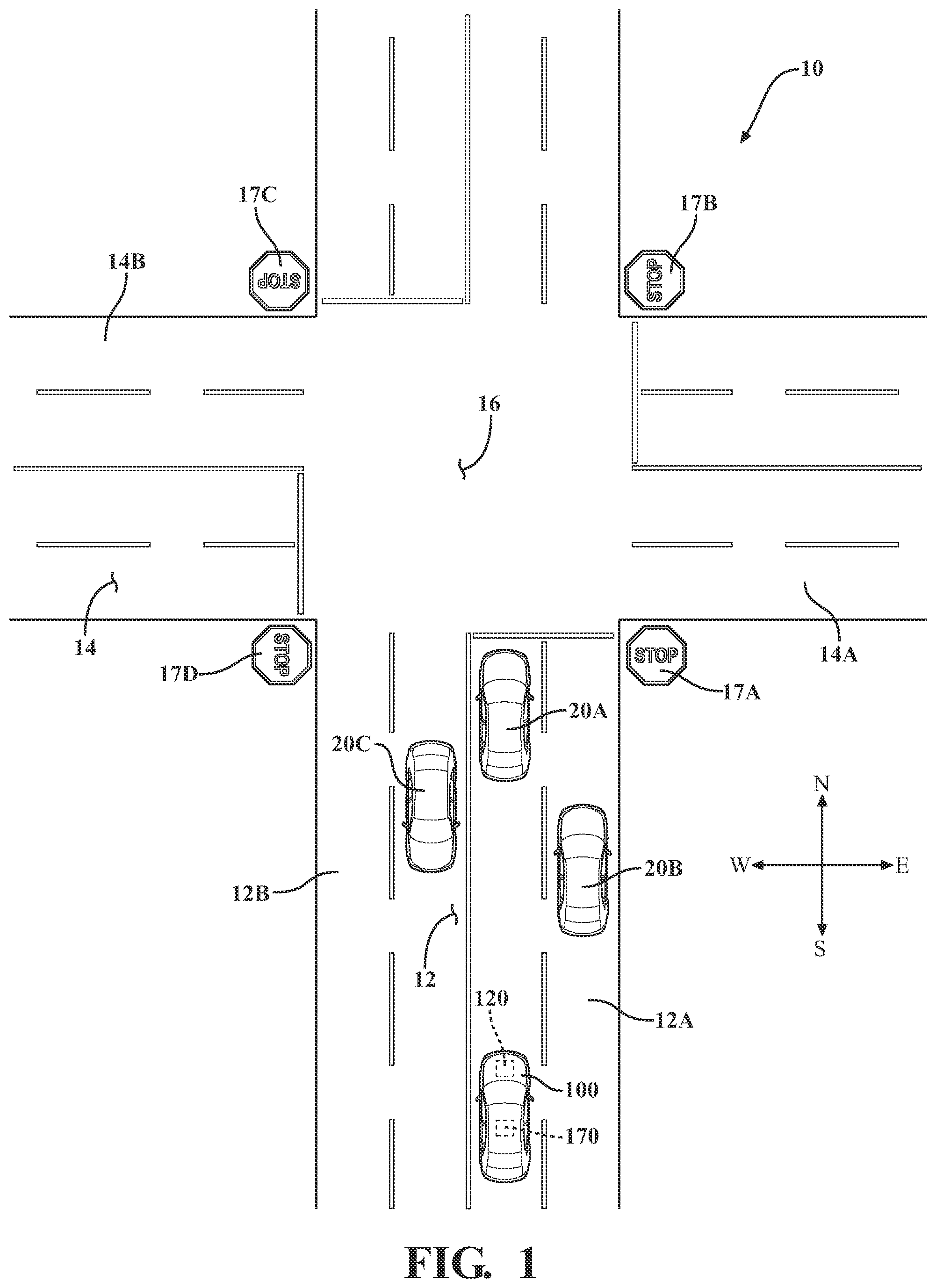 Patent US11810367 — System and method for determining if a vehicle is parked — Figure 1