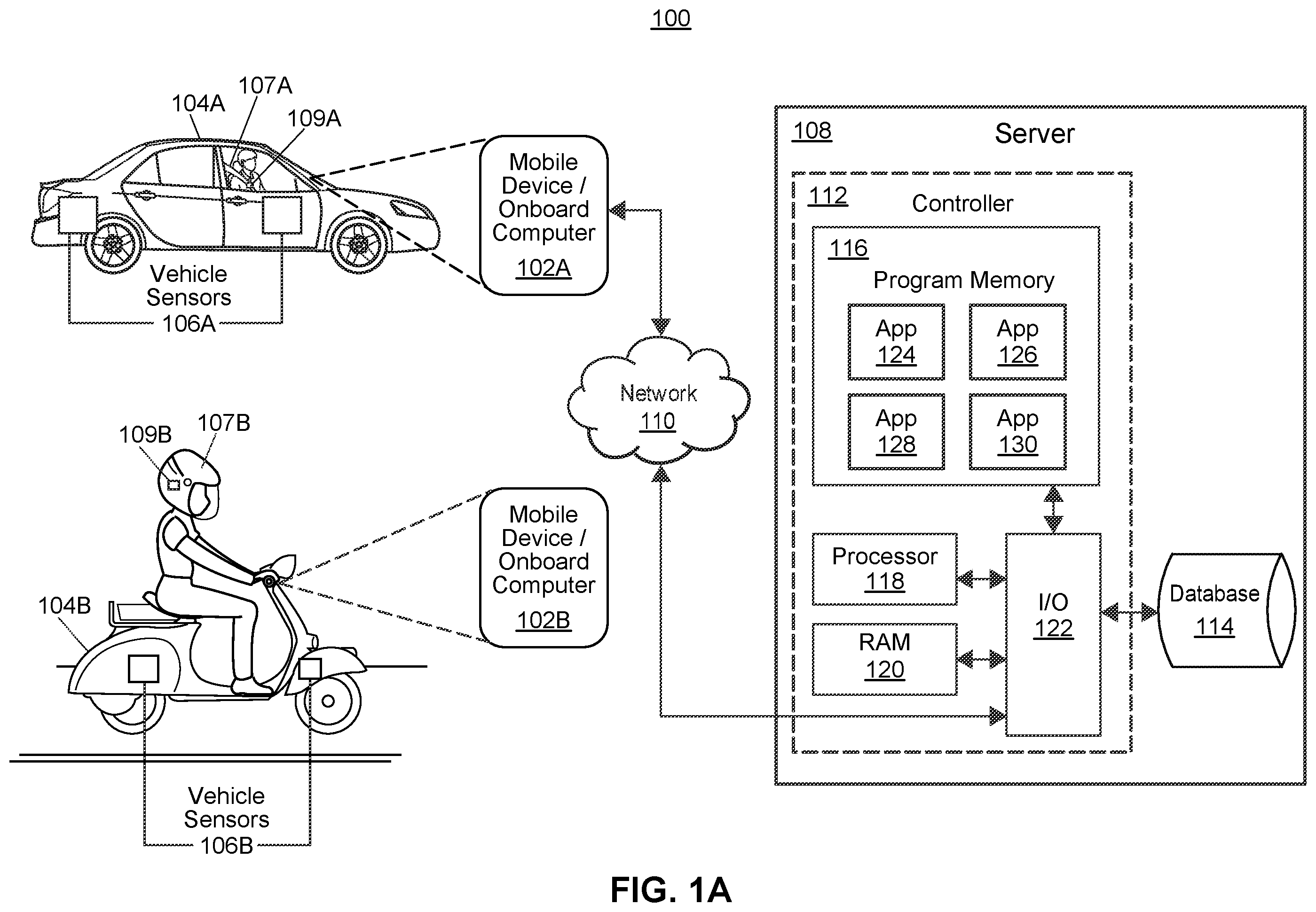 Patent US11810408 — Systems and methods for incentivizing use of safety device — Figure 1