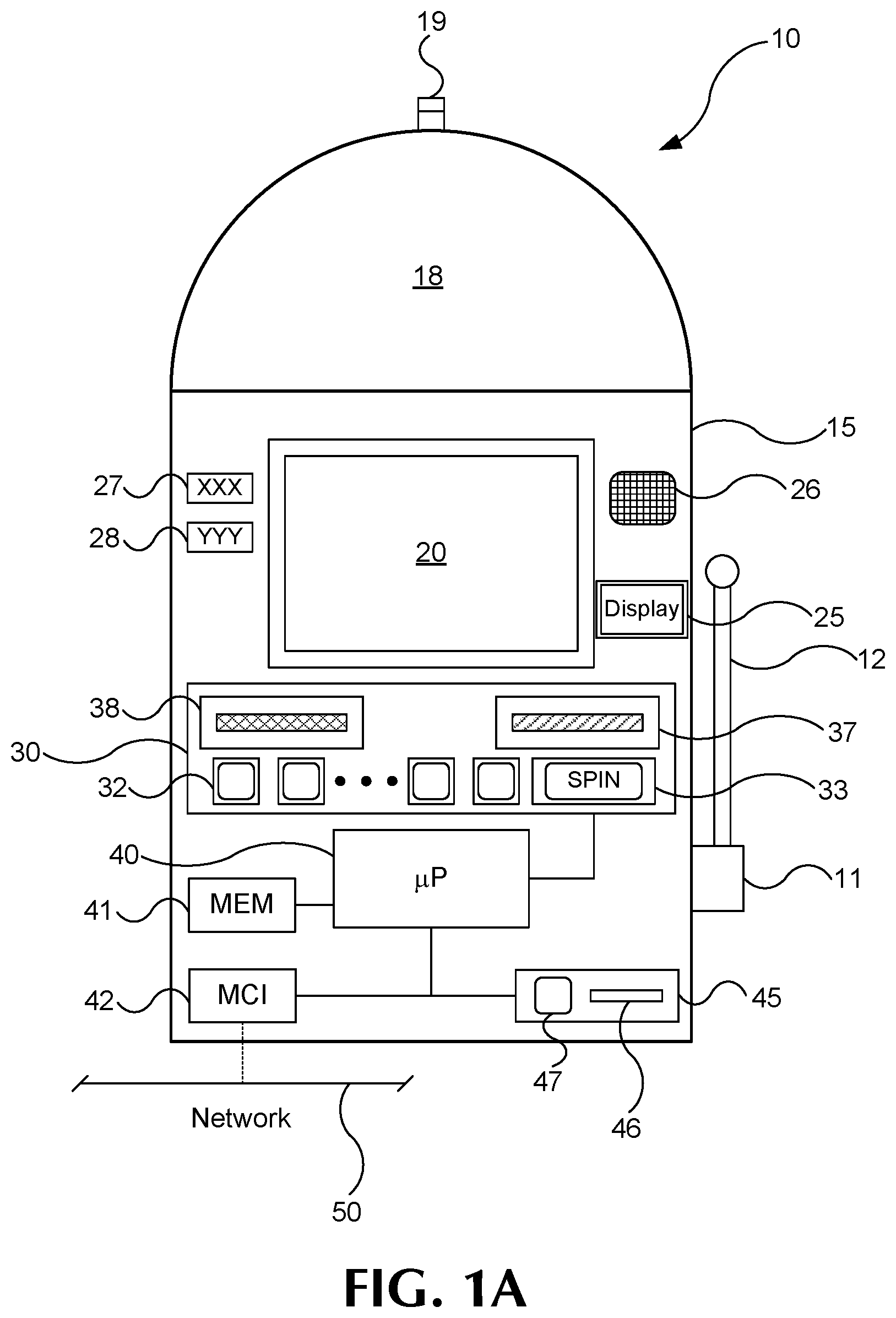 Patent US11810420 — Dispatching casino agents to an electronic gaming machine — Figure 1