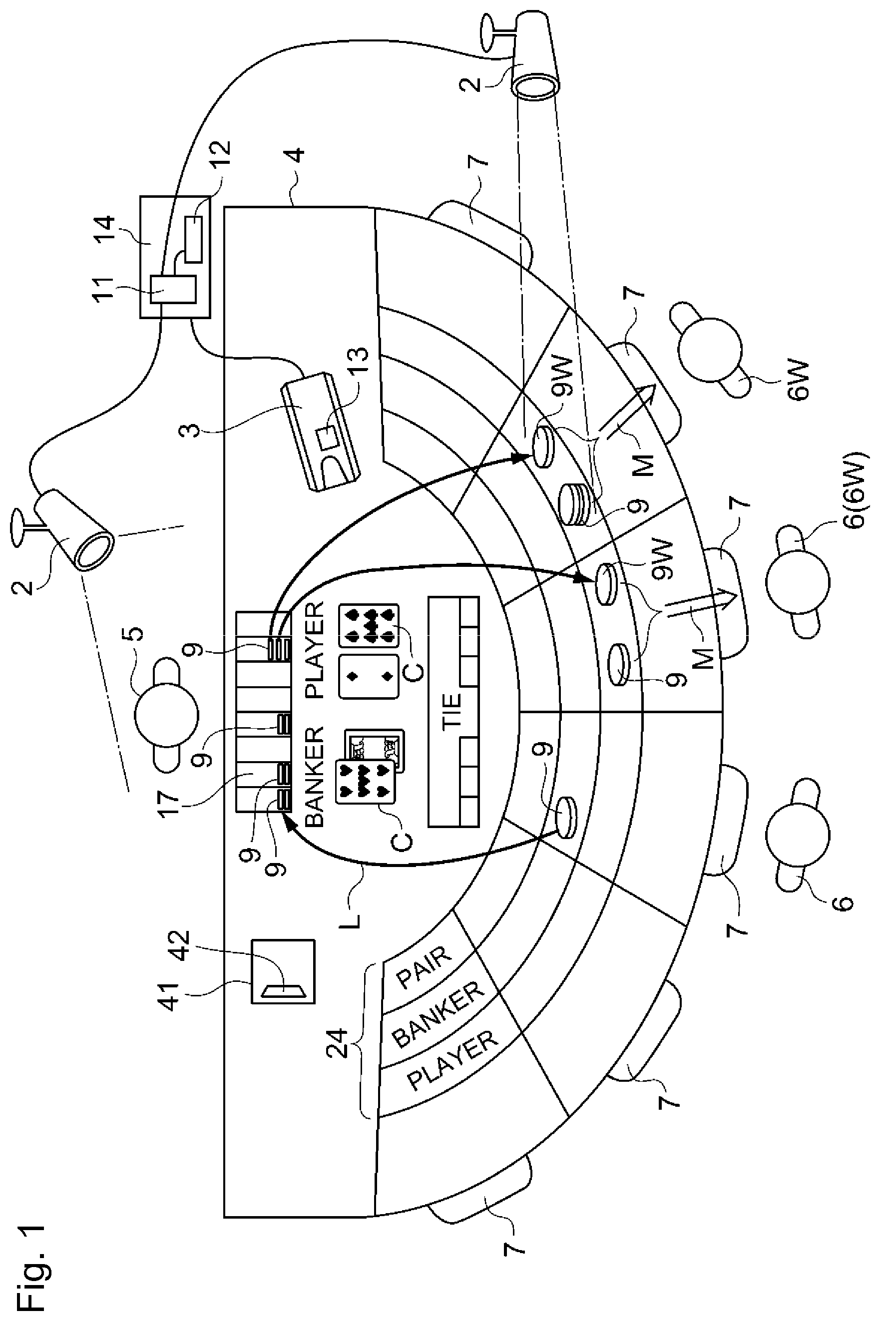 Patent US11810423 Figure 1 – Game management system