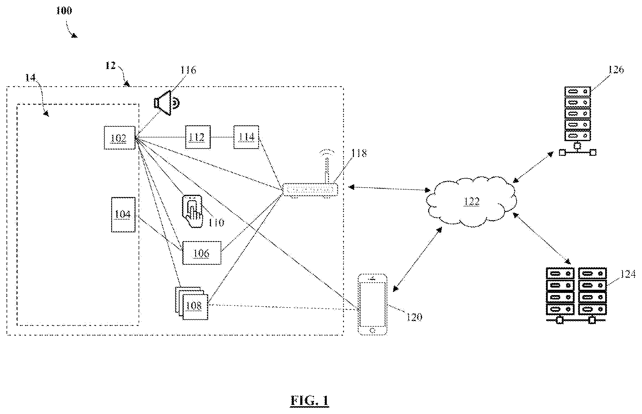 Patent US11810434 — Smart sensor device and early warning notification system and method — Figure 1