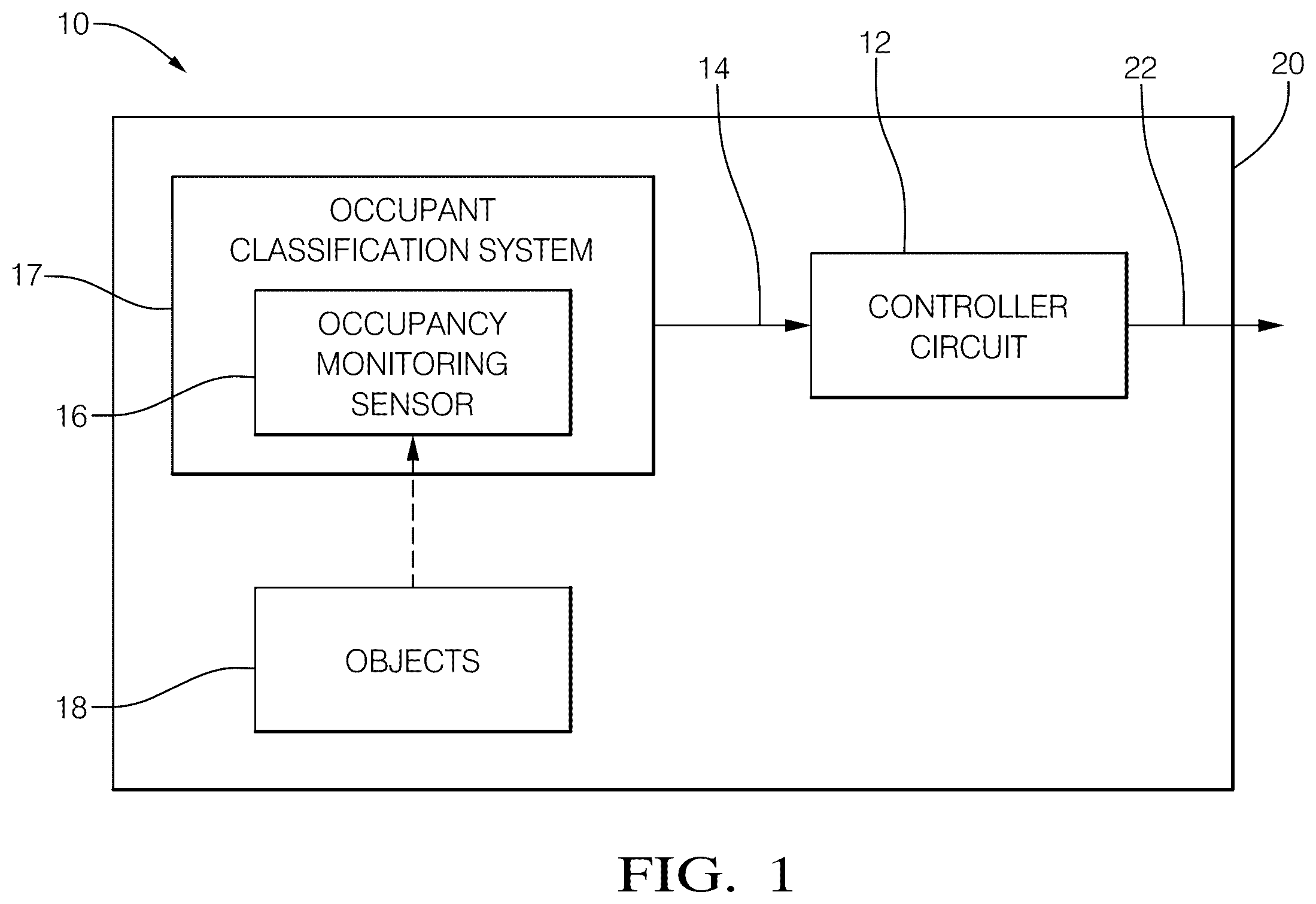 Patent US11810443 — Vehicle-occupant alert system — Figure 1