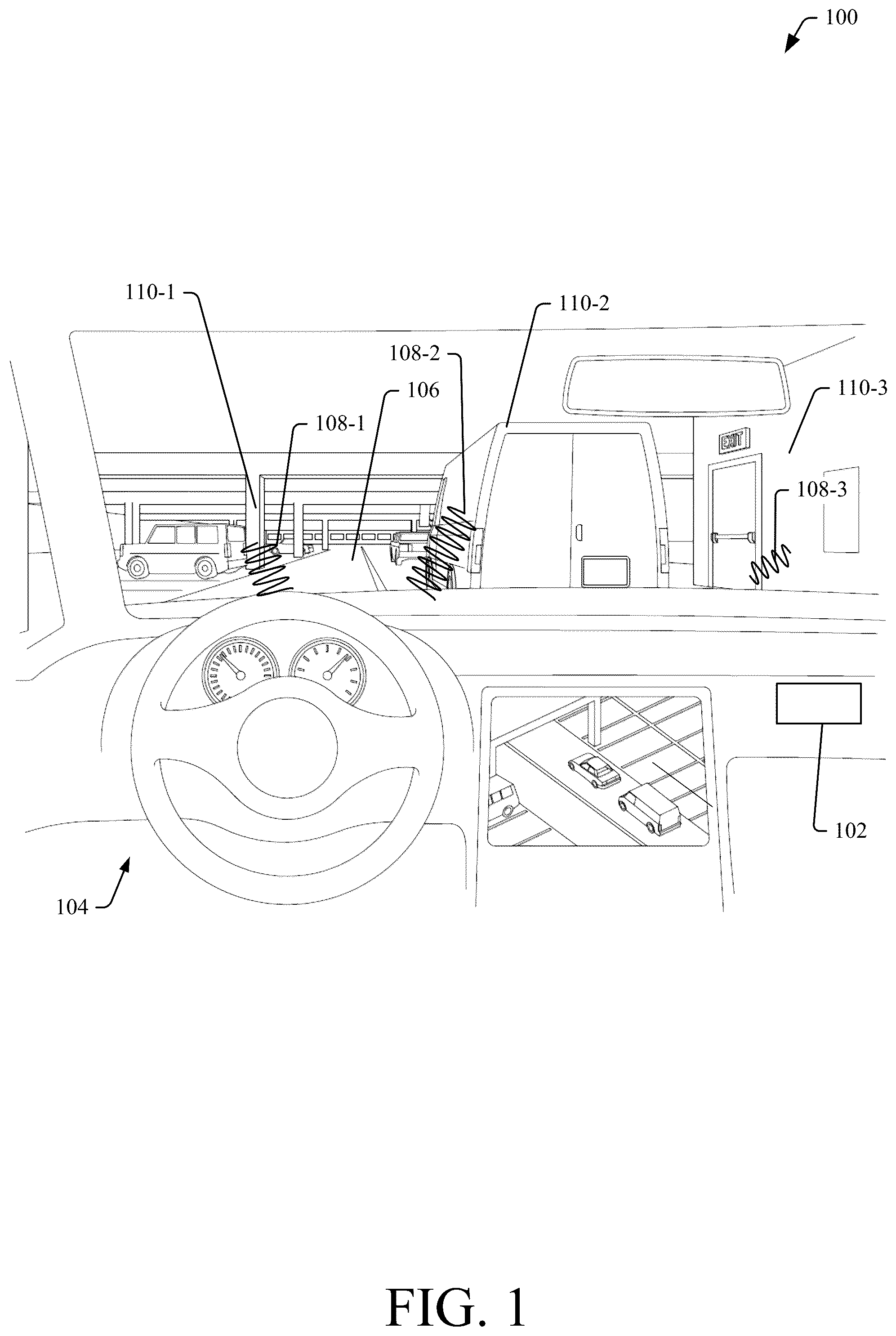 Patent US11810459 — Vehicle localization based on radar detections in garages — Figure 1