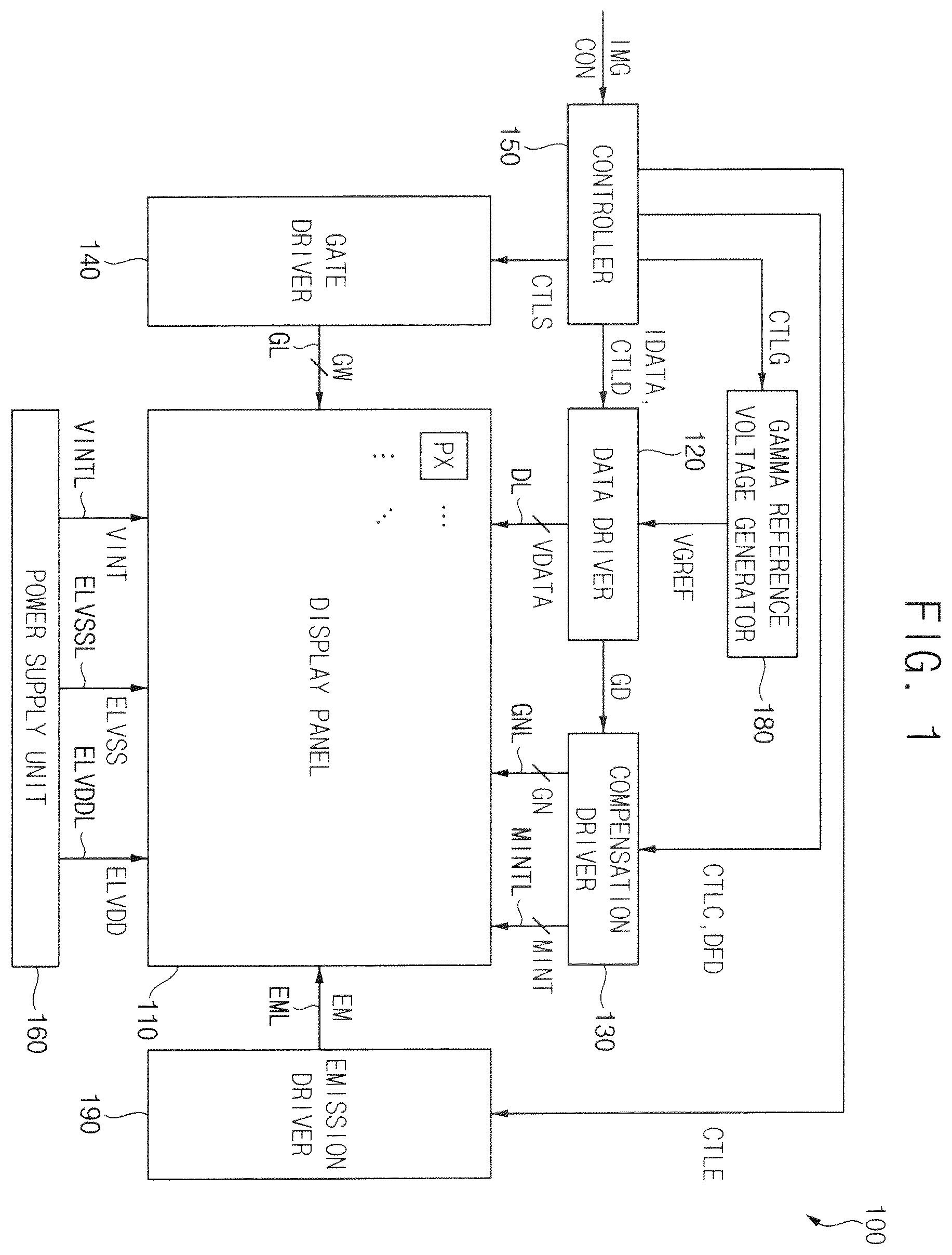 Patent US11810511 — Pixel, display device, and method of driving display device — Figure 1