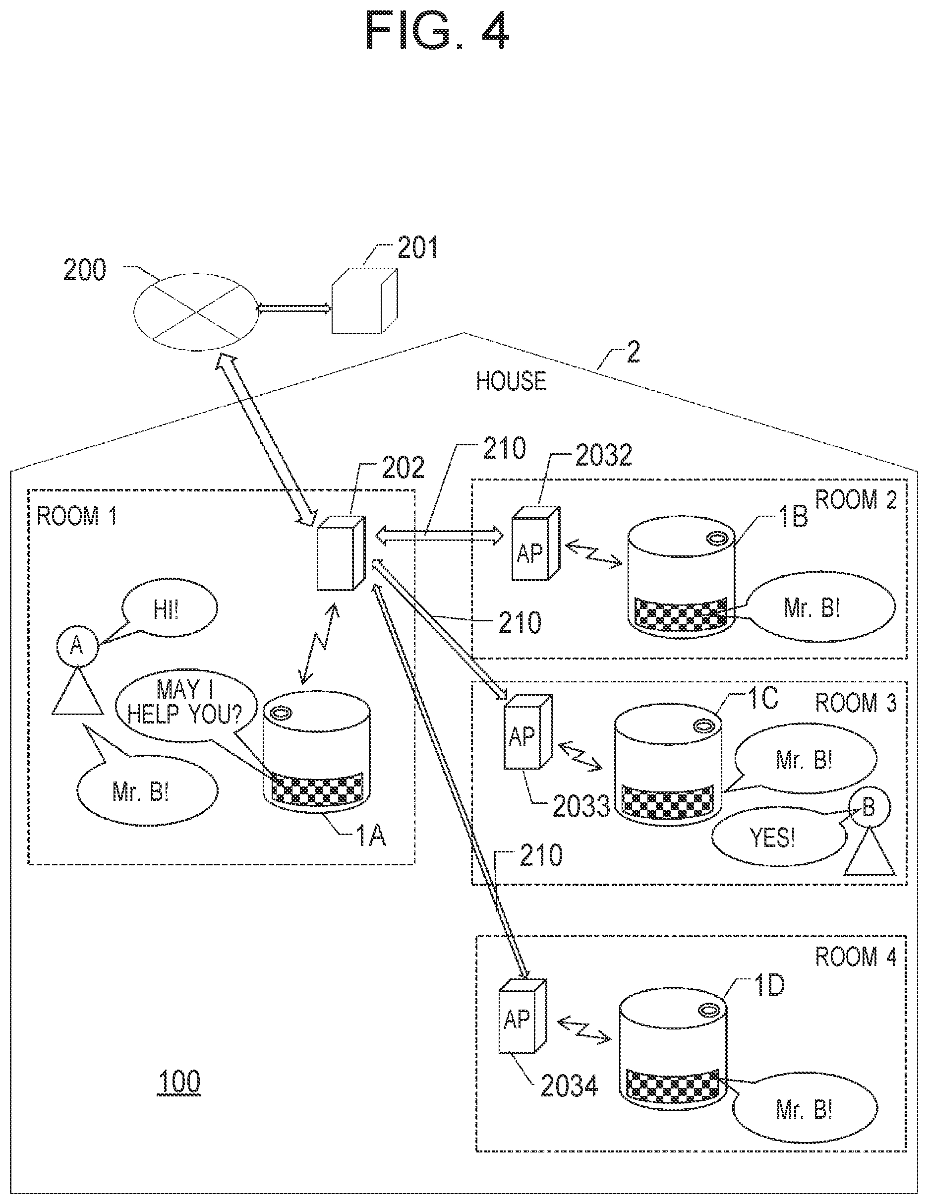 Patent US11810567 Figure 4 – Speech recognition device, speech-recognition-device coordination system, and speech-recognition-device coordination method