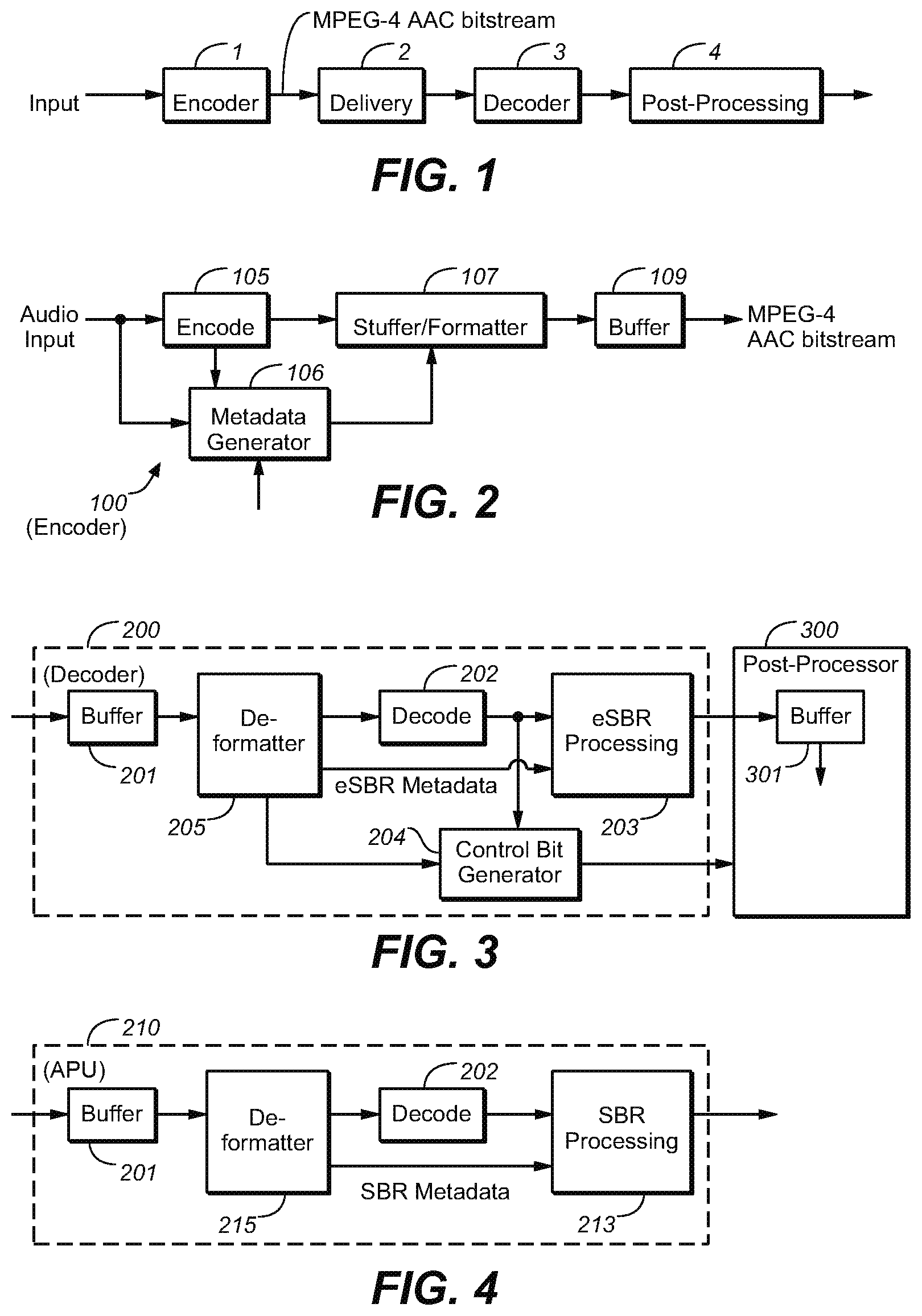 Patent US11810590 — Integration of high frequency audio reconstruction techniques — Figure 1