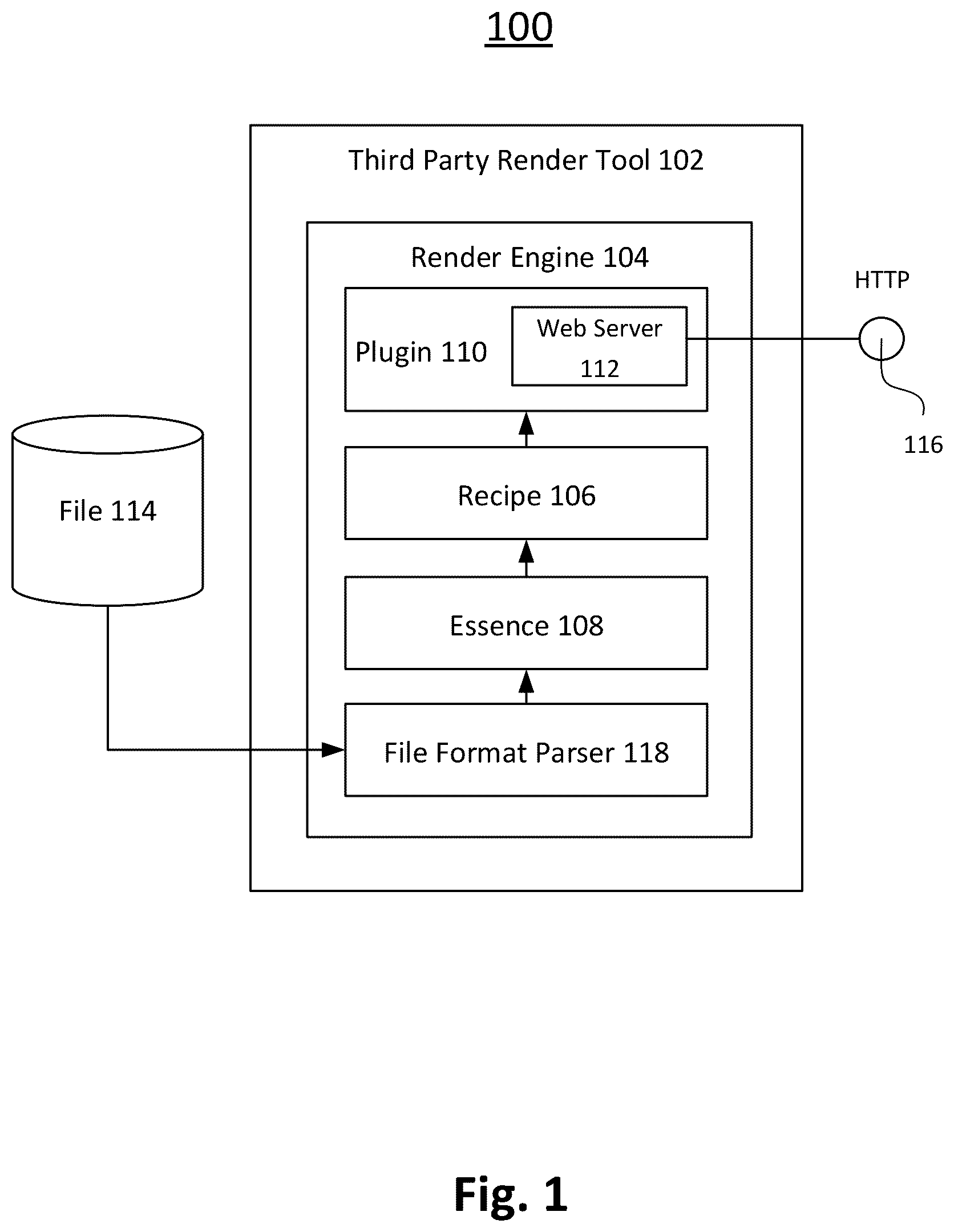 Patent US11810599 — System and method of dynamic random access rendering — Figure 1