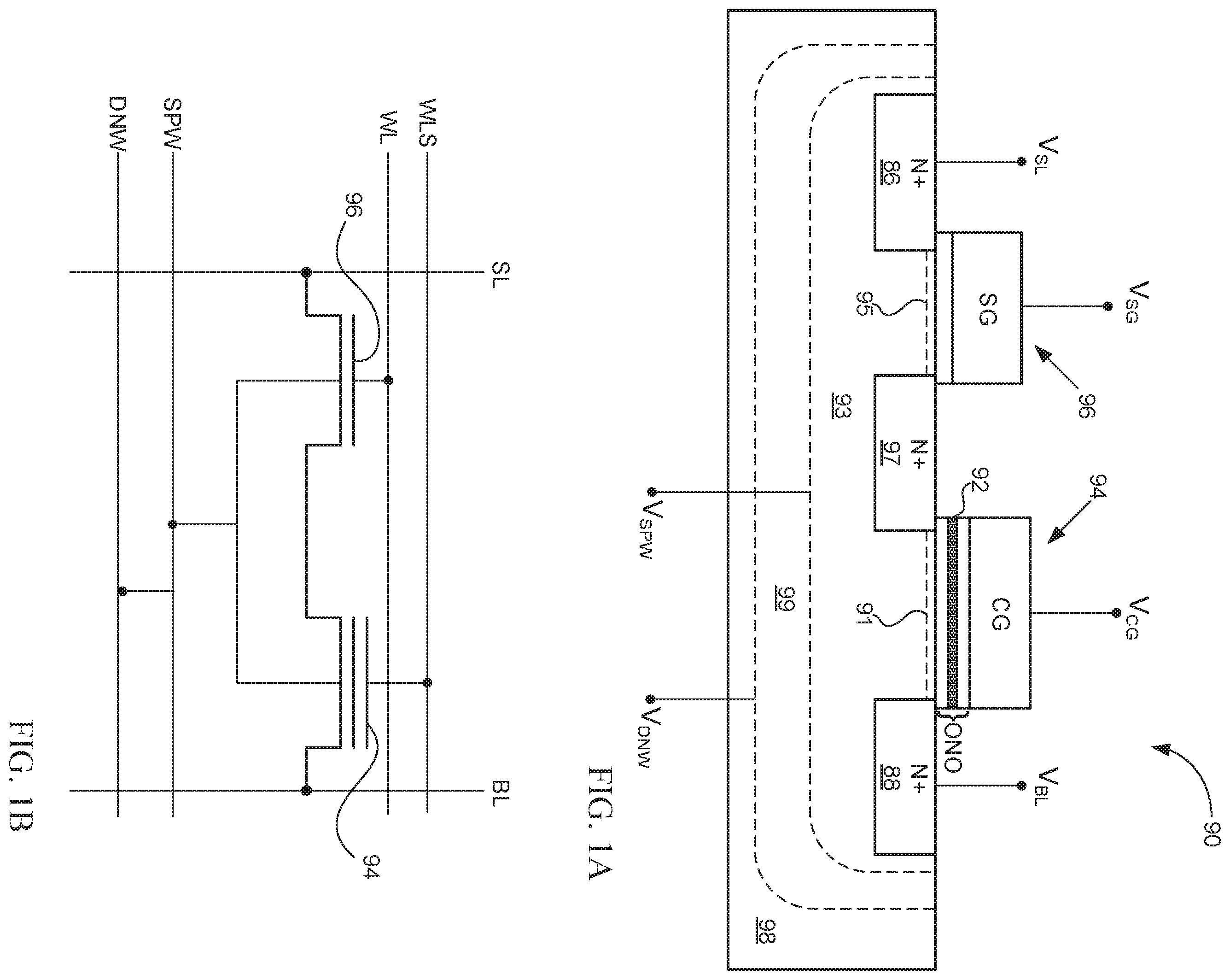 Patent US11810616 — Silicon-oxide-nitride-oxide-silicon multi-level non-volatile memory device and methods of fabrication thereof — Figure 1