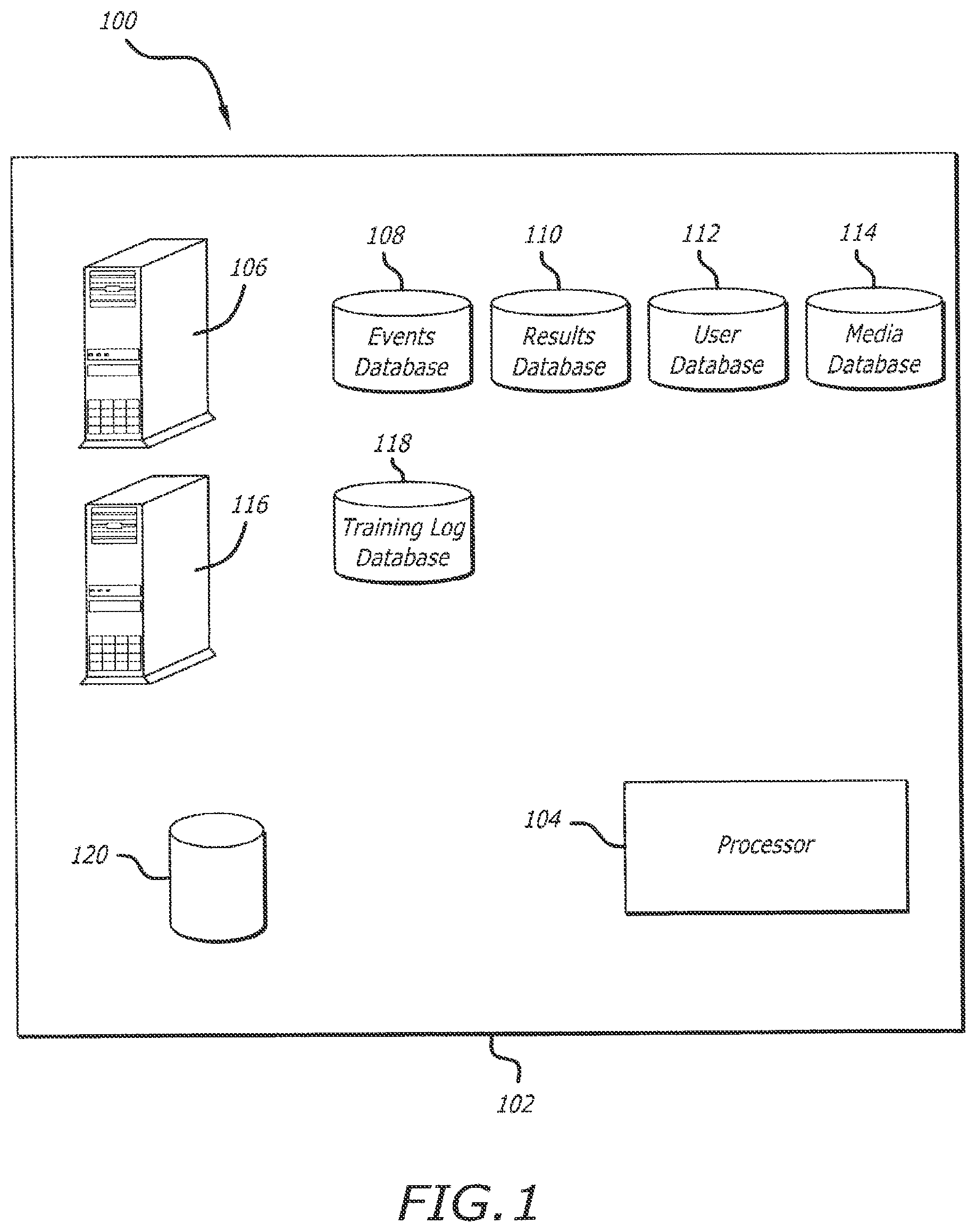 Patent US11810656 — System for providing a coach with live training data of an athlete as the athlete is training — Figure 1