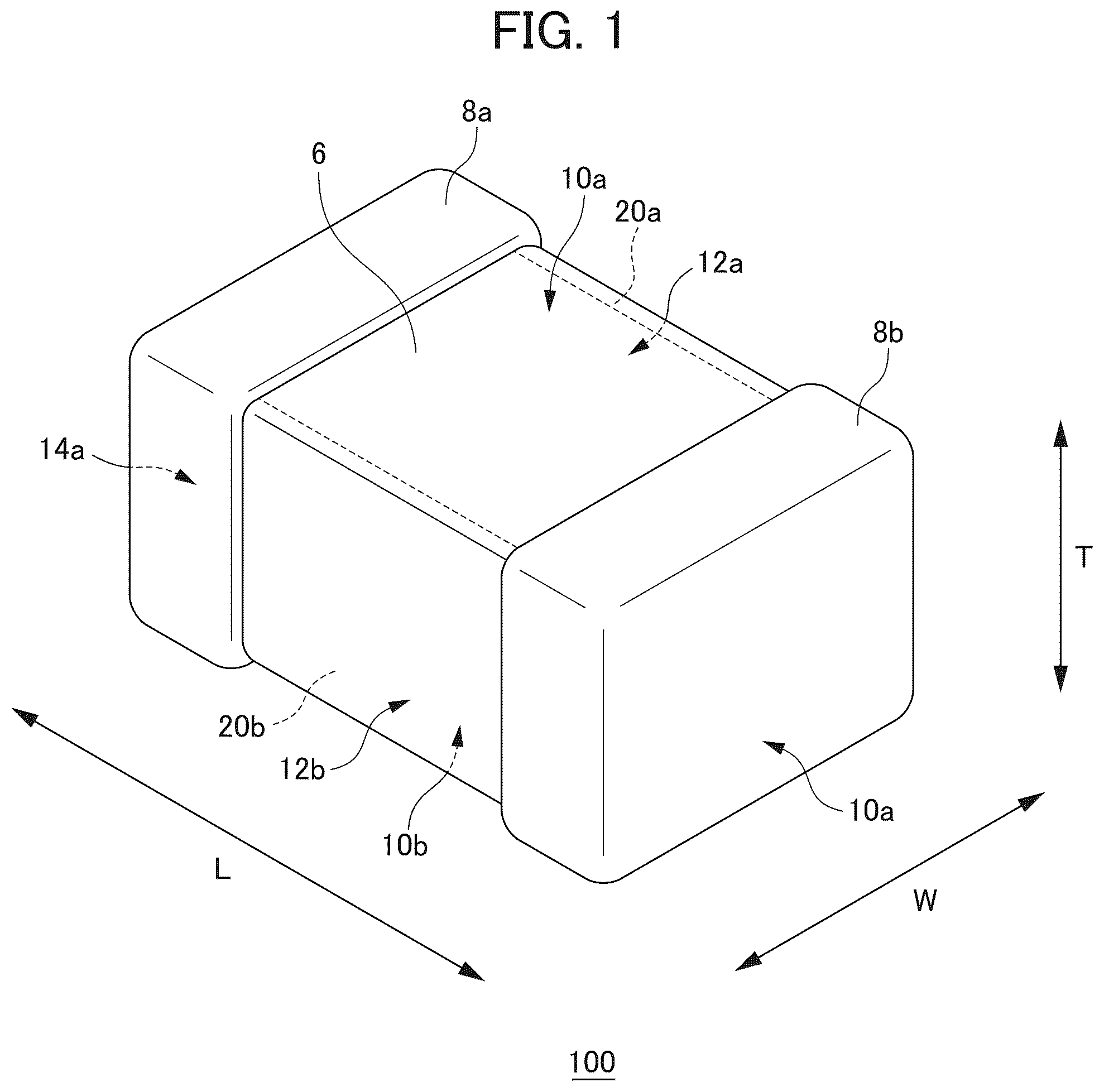 Patent US11810724 — Multilayer ceramic capacitor — Figure 1