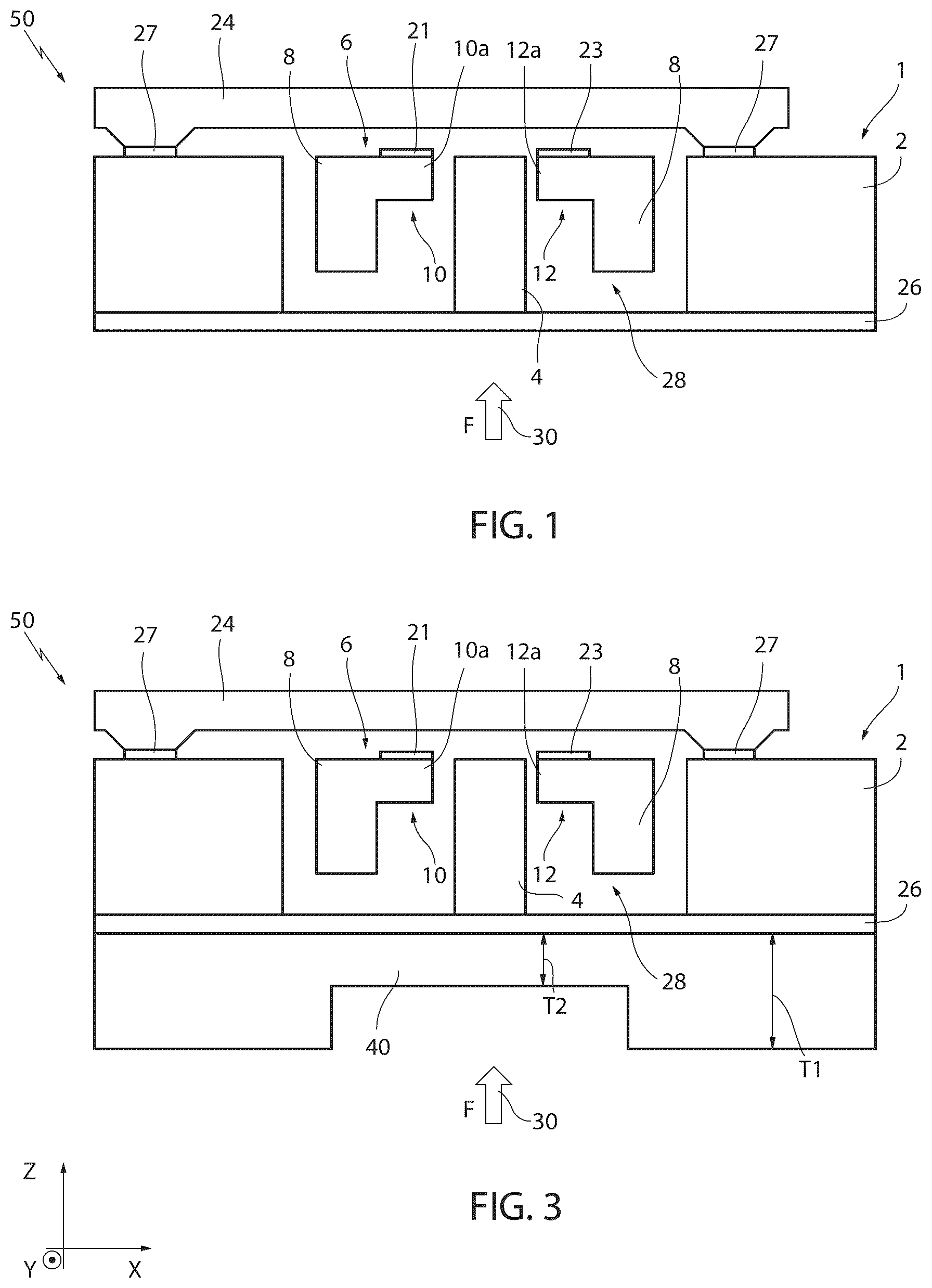 Patent US11810732 — Waterproof MEMS button device, package housing the button device, and method of manufacturing the button device — Figure 1