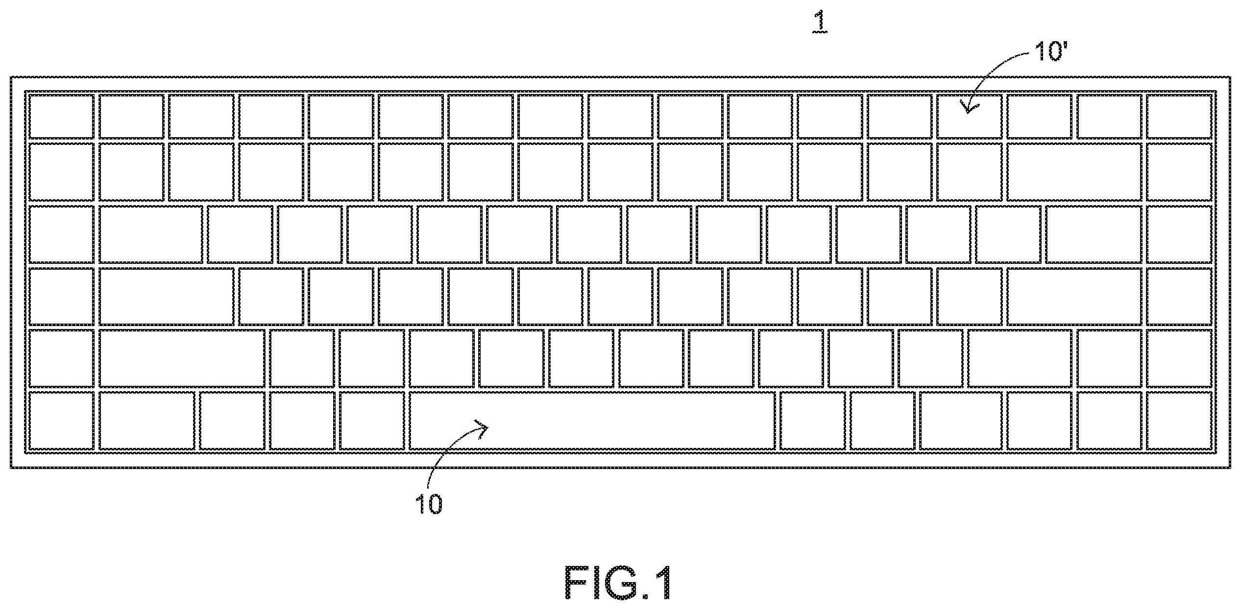 Patent US11810733 — Key structure — Figure 1