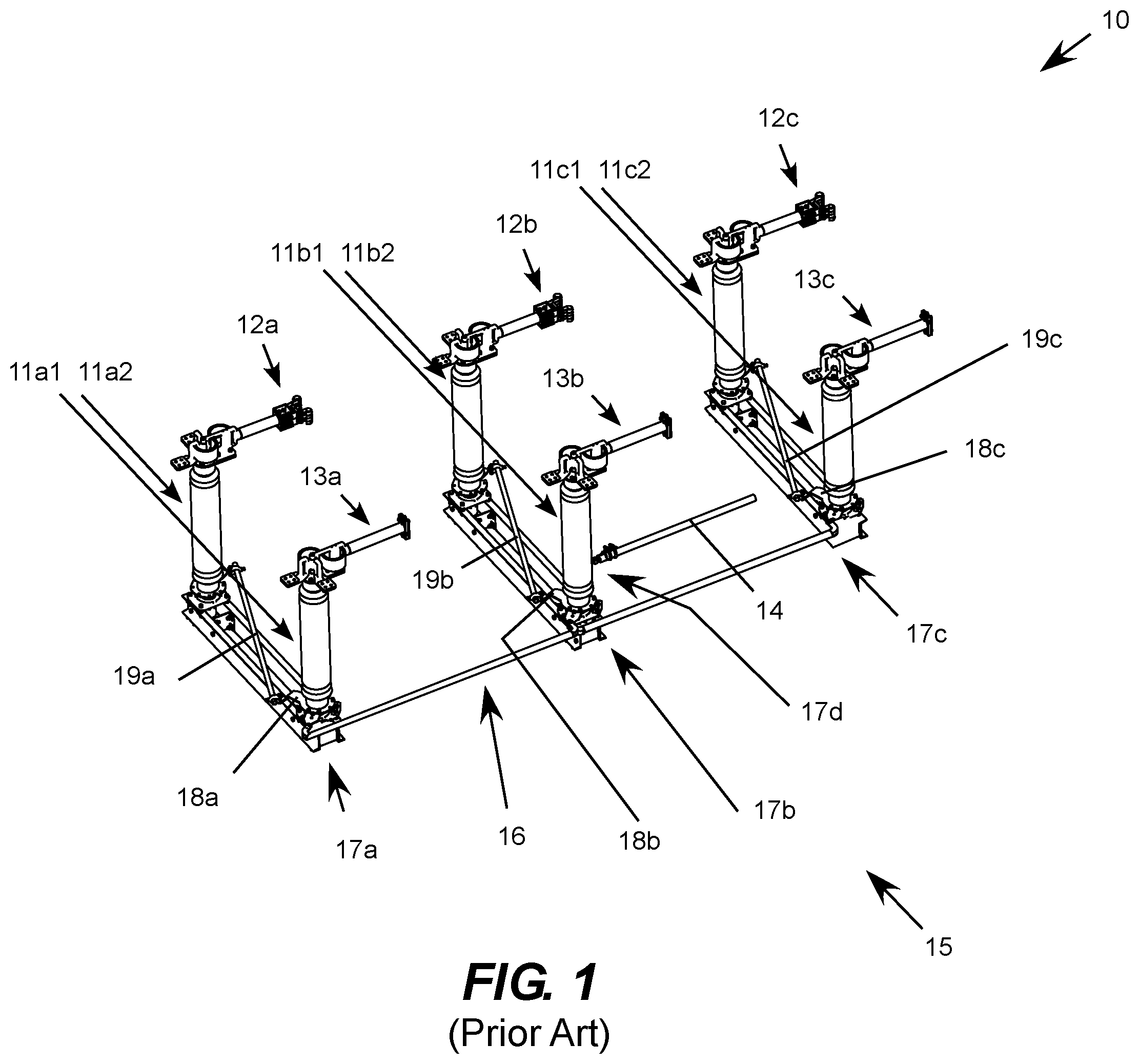 Patent US11810740 — Quick-set clevis joint for a three-phase electric disconnect switch linkage — Figure 1
