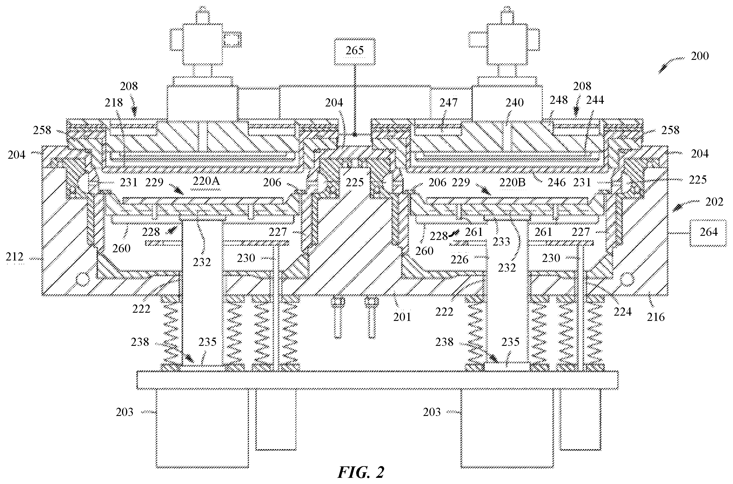 Patent US11810764 Figure 2 – Faceplate with edge flow control