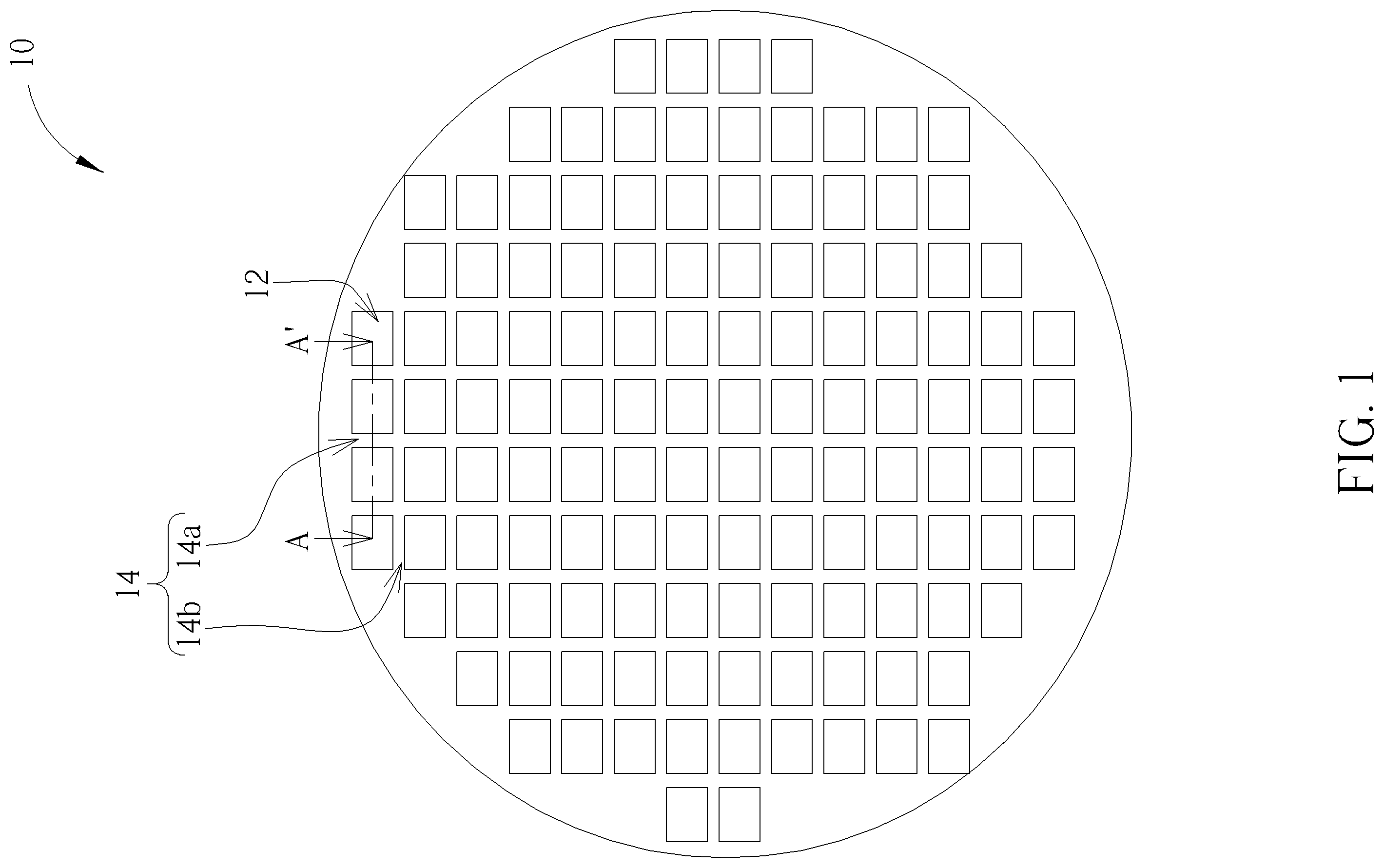 Patent US11810804 Figure 1 – Method of forming dice and structure of die