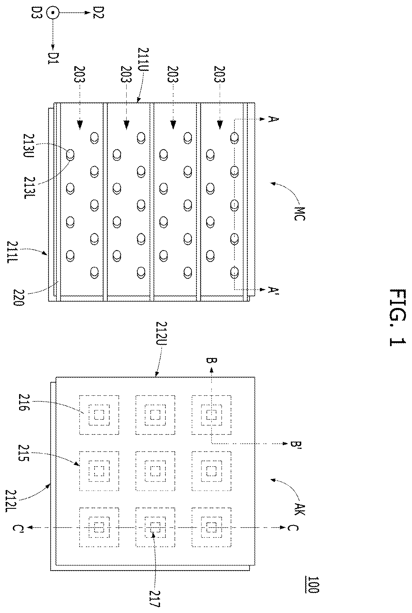 Patent US11810814 — Vertical semiconductor device and method for fabricating the same — Figure 1