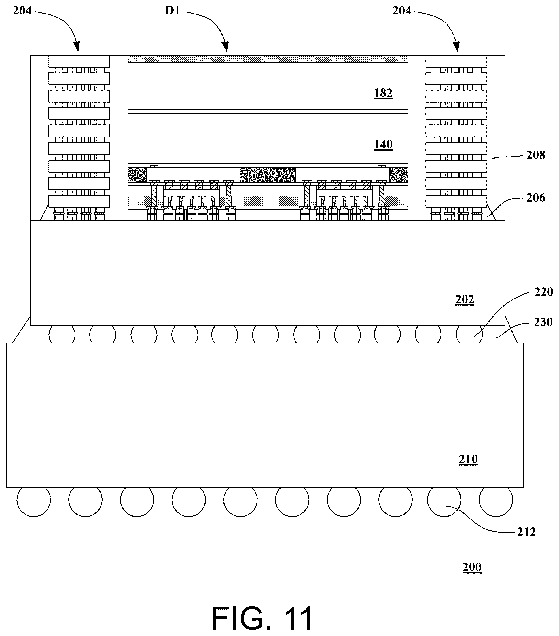 Patent US11810897 Figure 5 – Package structure and method of fabricating the same