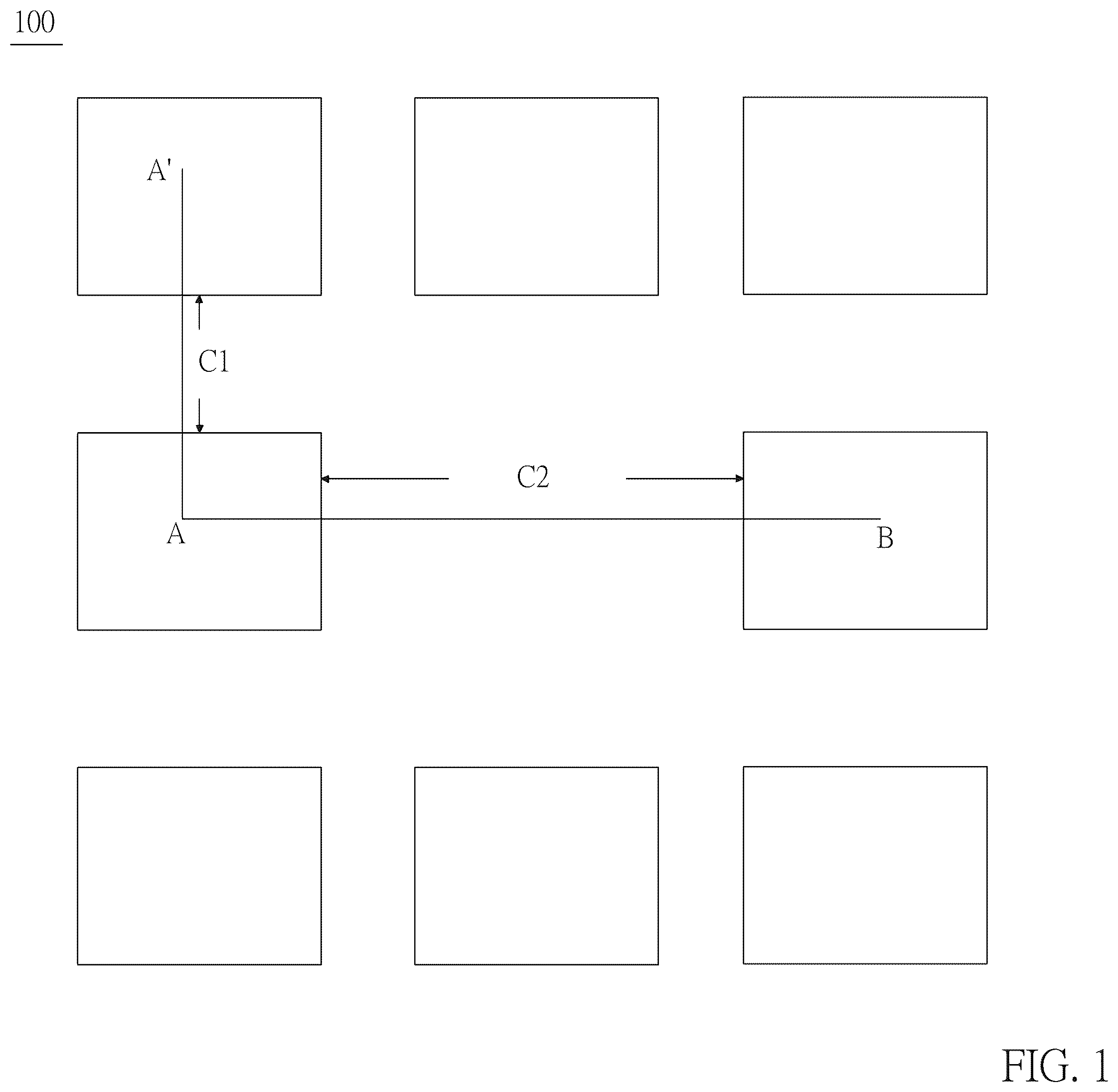 Patent US11810974 — Semiconductor structure with trench junction barrier schottky (TJBS) diode — Figure 1