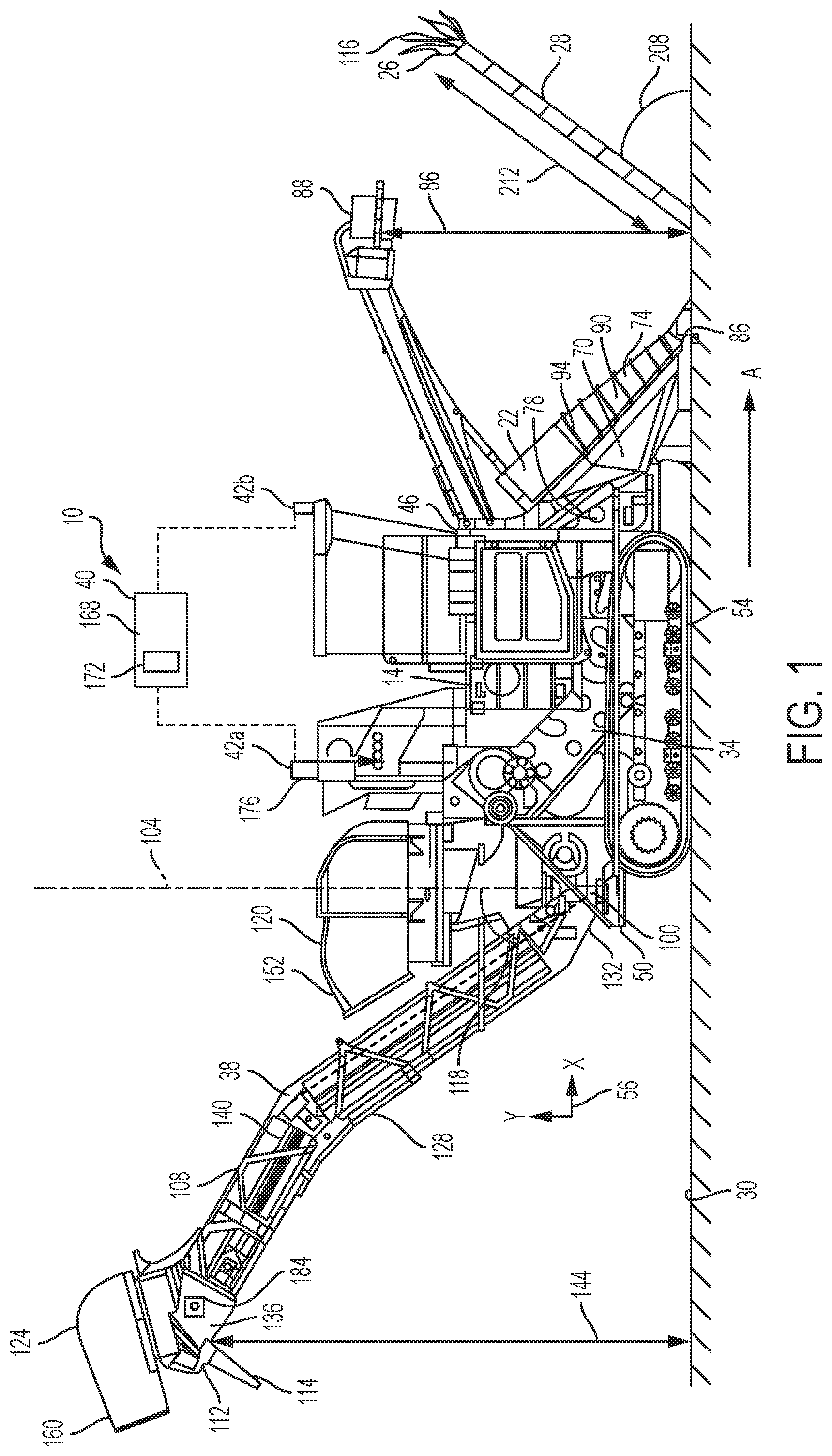Patent US11812694 — Monitor system for a harvester — Figure 1